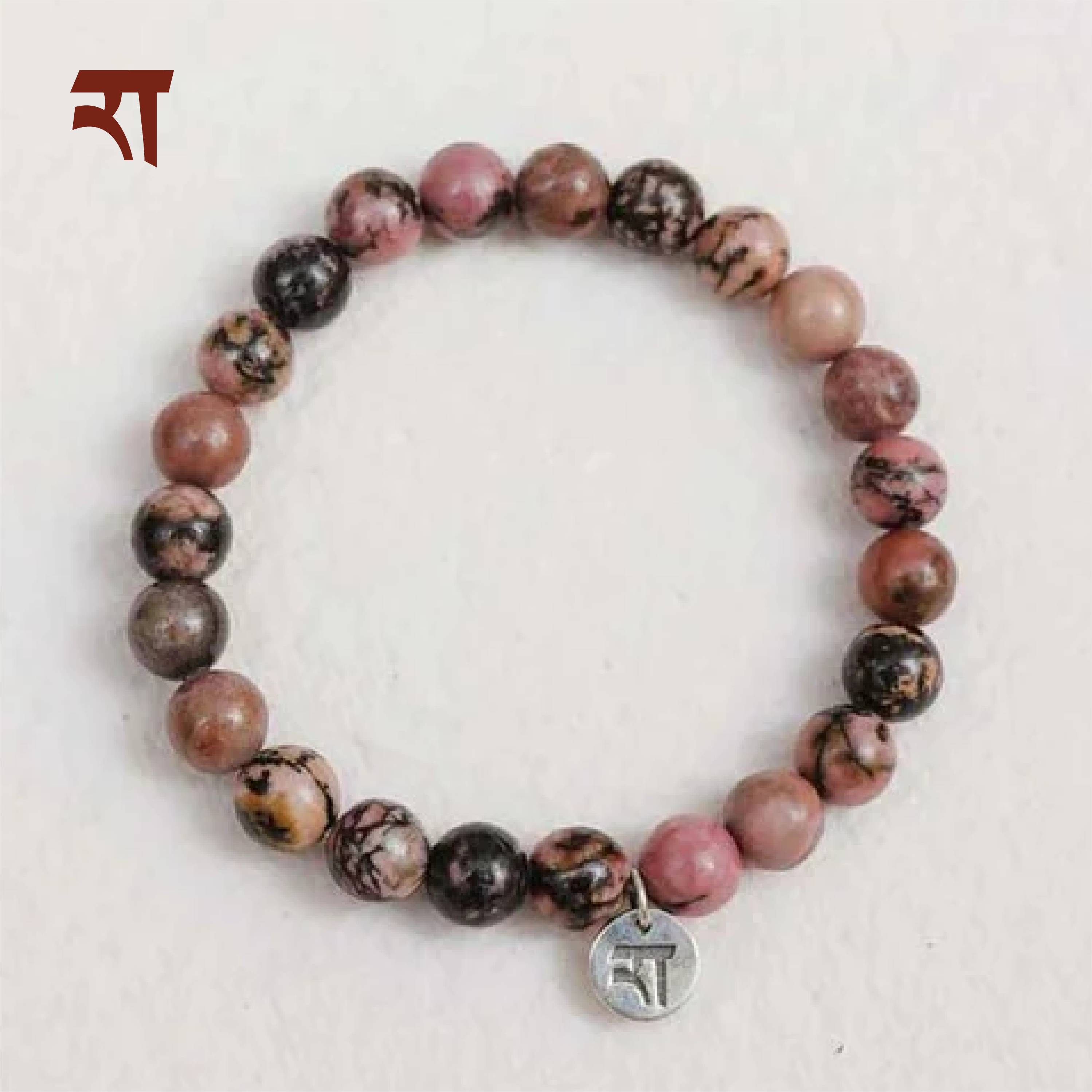 Rhodonite Bracelet | Handmade Healing Crystal Jewelry