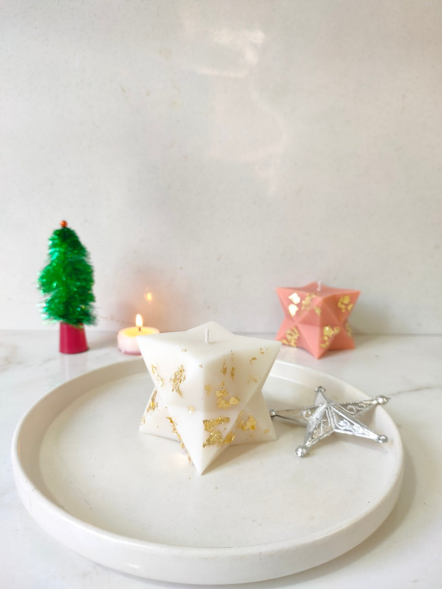 Star Shaped Soy Wax | Hand-Poured Christmas Decorative Candle