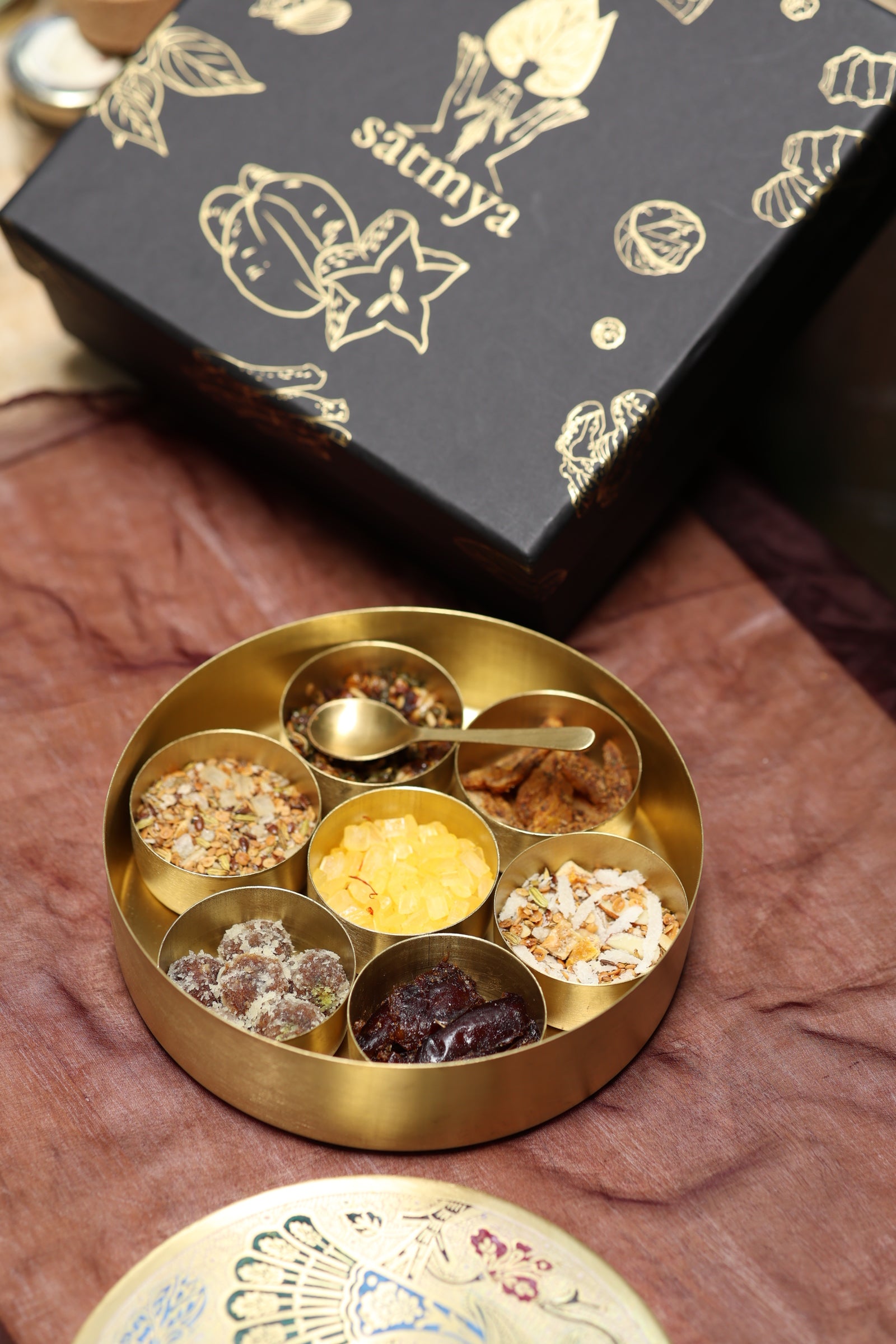Paramparā Box | Handcrafted Brass Mukhwas Box for Traditional Serving