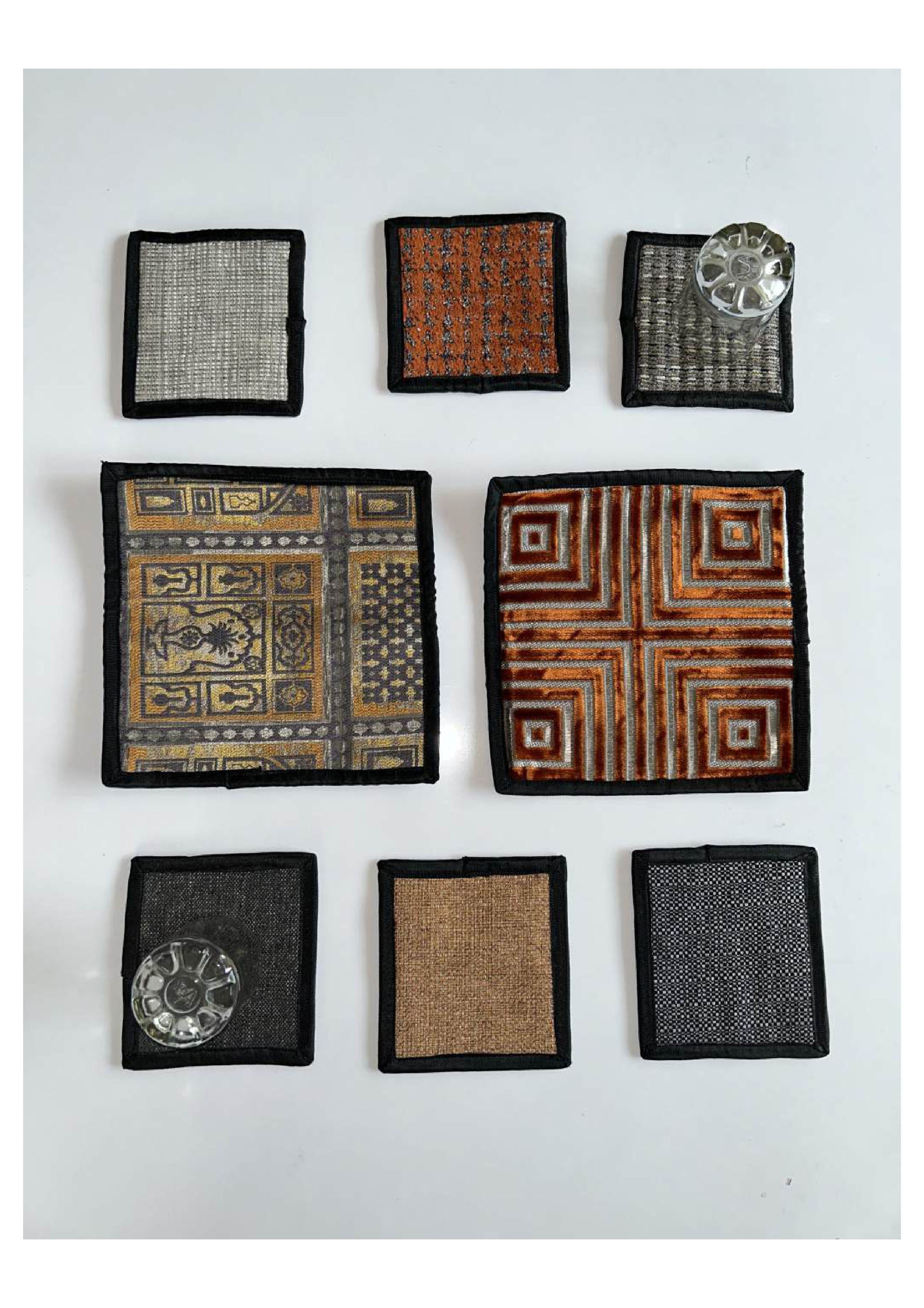 Upcycled Cloth Handwoven Coasters – Set of 8 | Natural Table Essential