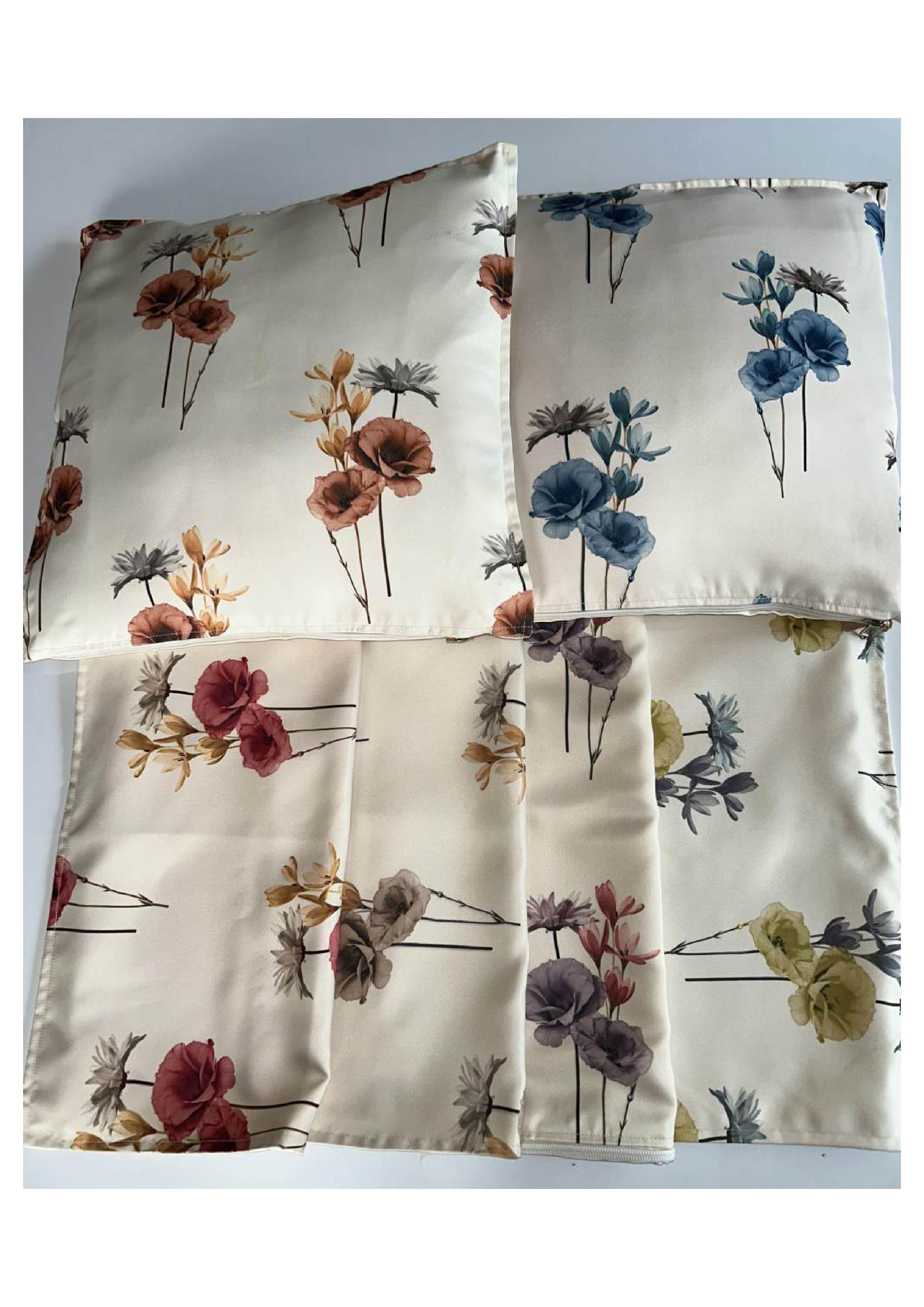 Handcrafted Cushion Covers – Set of 6 | Upcycled Cloth Textures