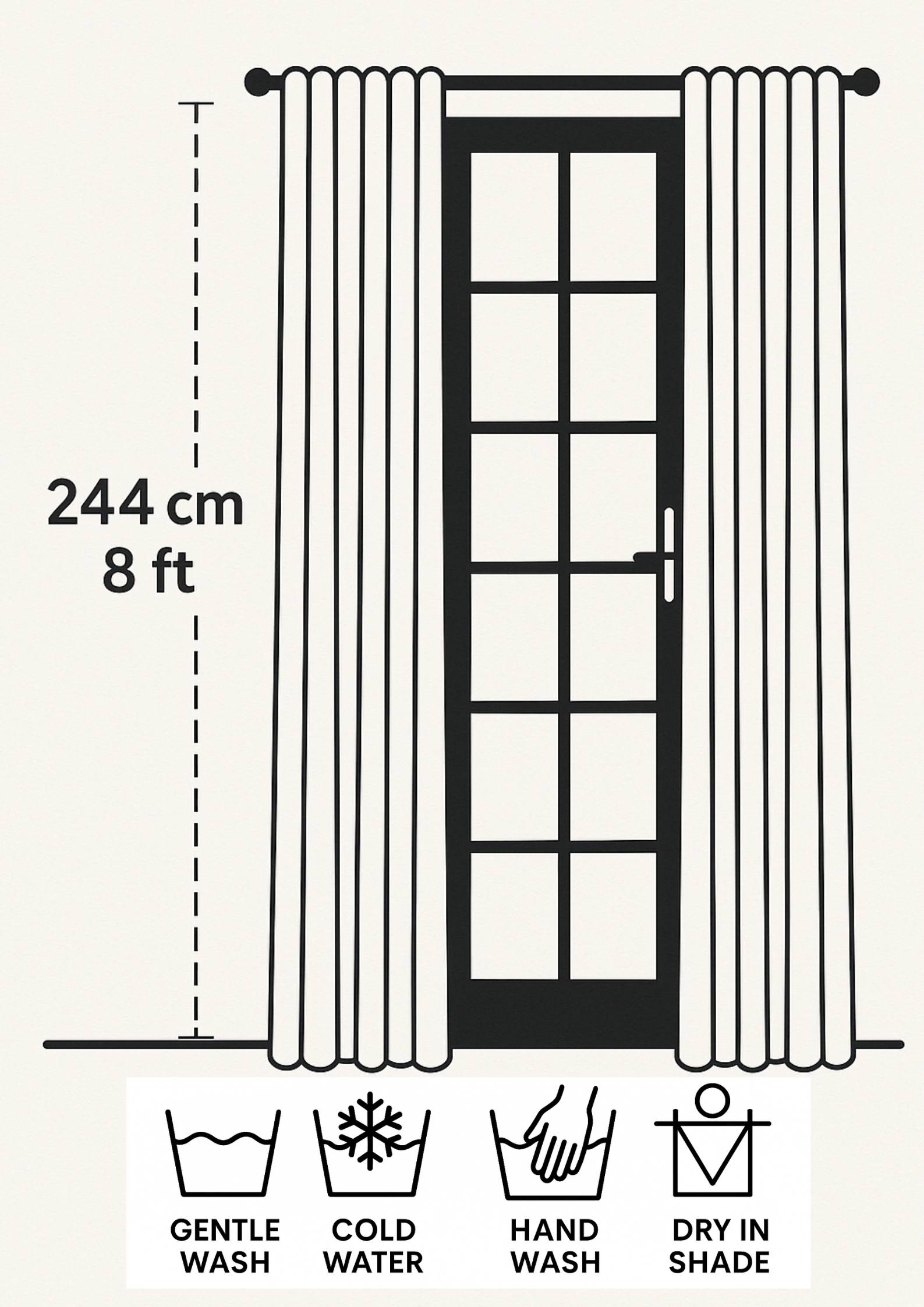 White Floral Bengal Hand Embroidery Semi Sheer Curtain