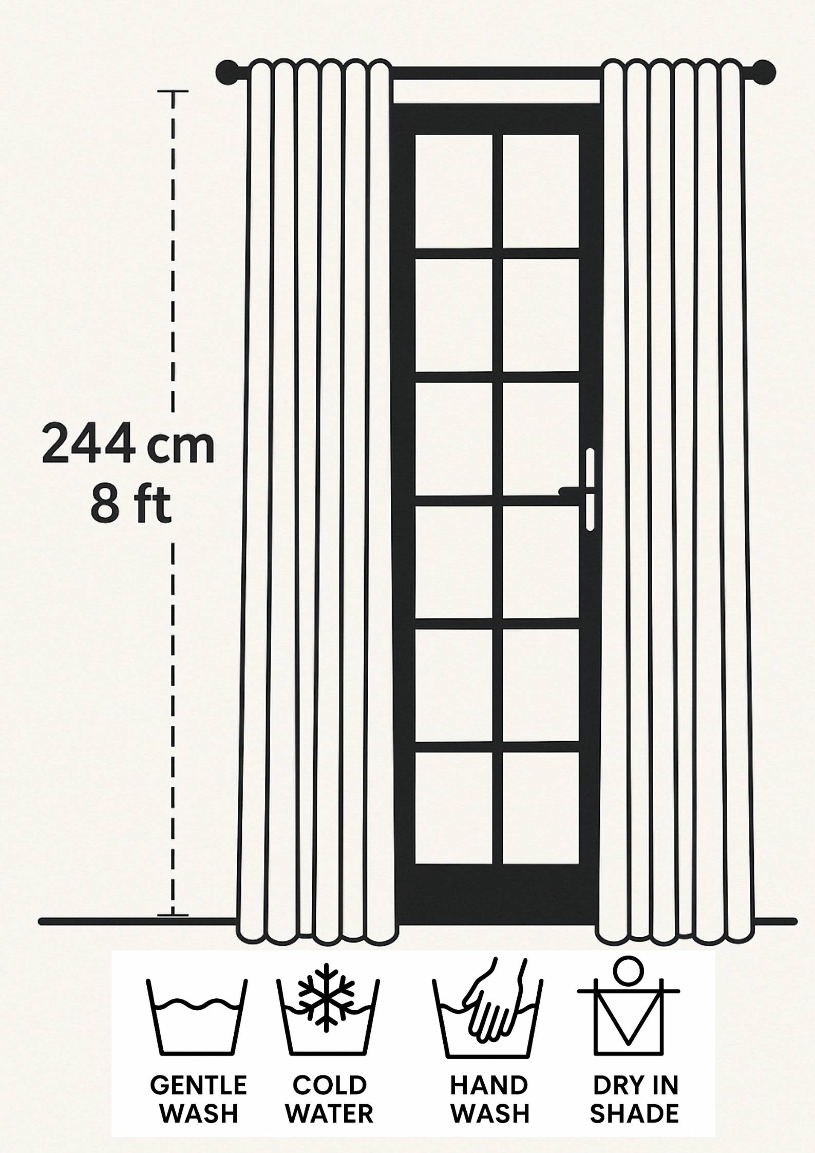 White Floral Bengal Hand Embroidery Semi Sheer Curtain