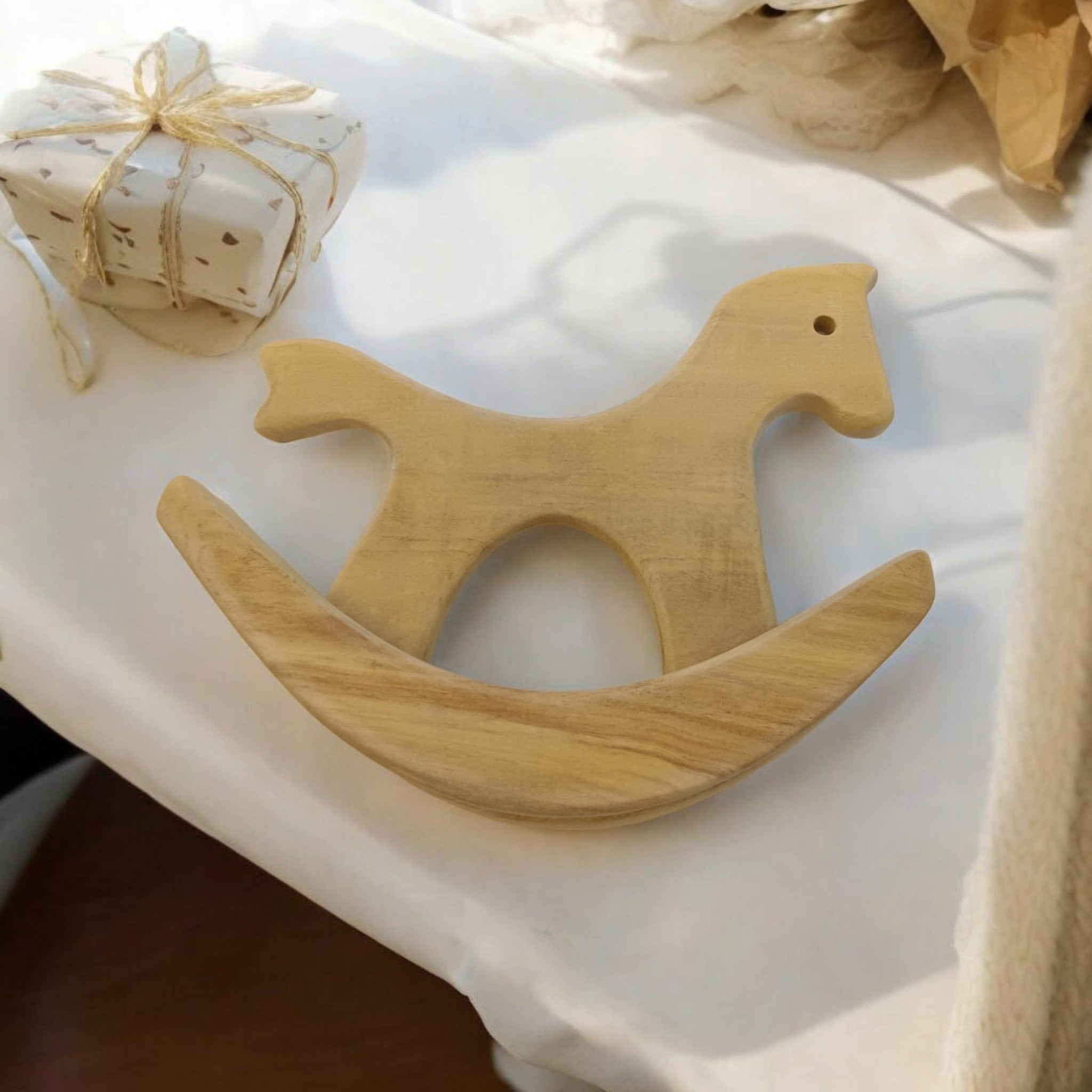 Home Decor Neem Wooden Swing Horse | A Perfect Corporate Gift