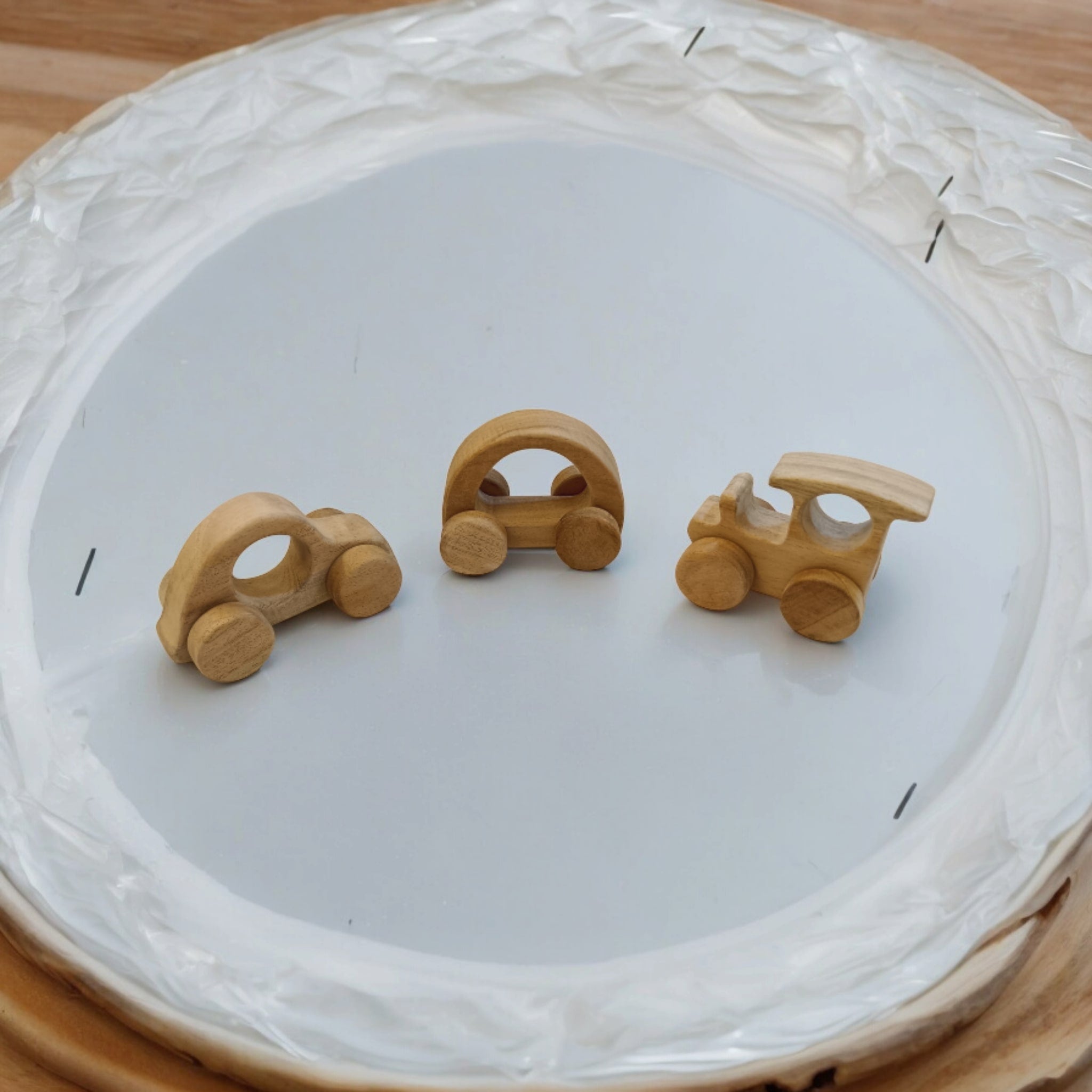 Joy On Wheels – Set Of 3 Neem Wooden Push & Pull Toys For Toddlers