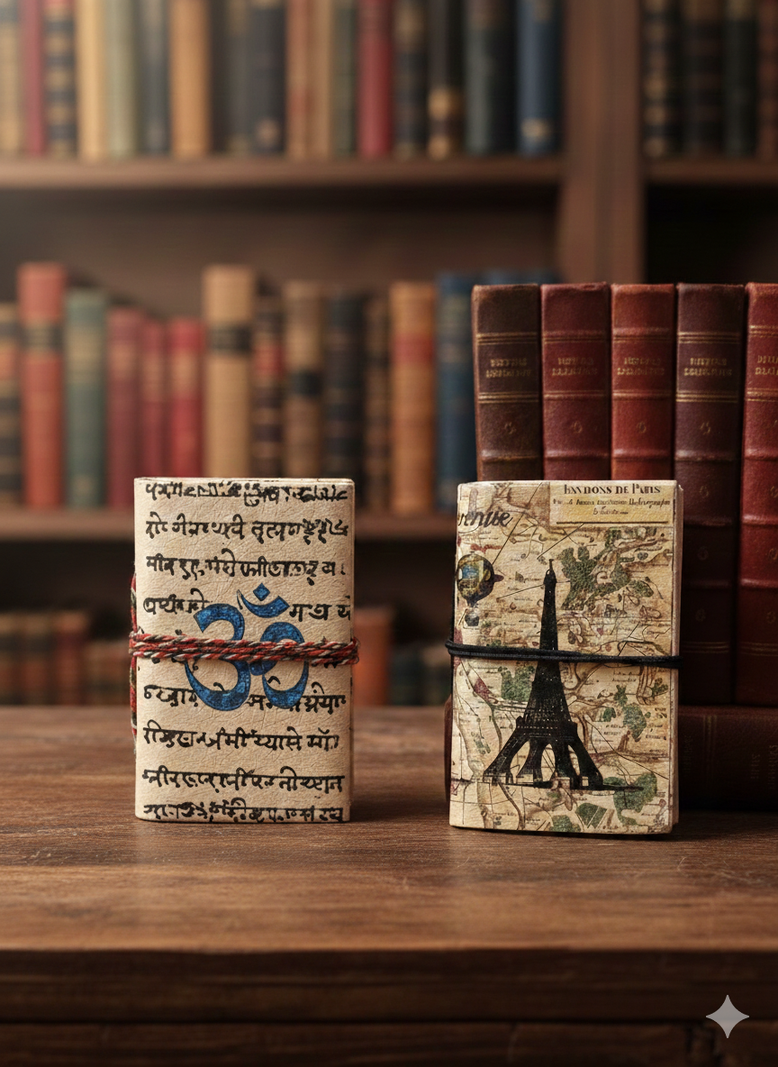 Mini Recycled Paper Journal Pack of 2