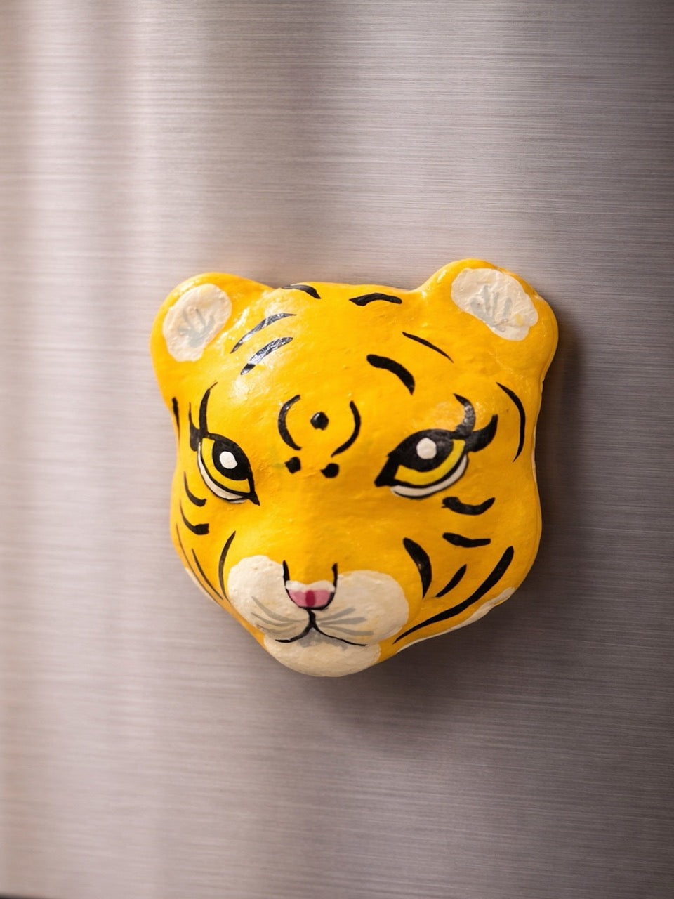 Cheriyal Tiger Magnet | Handcrafted Indian Folk Art Fridge Magnet