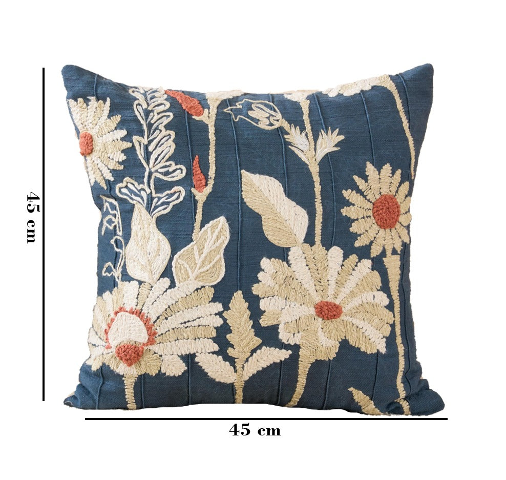 Jcobean Multi Luxe Cotton Cushion | Textured Luxury Decor