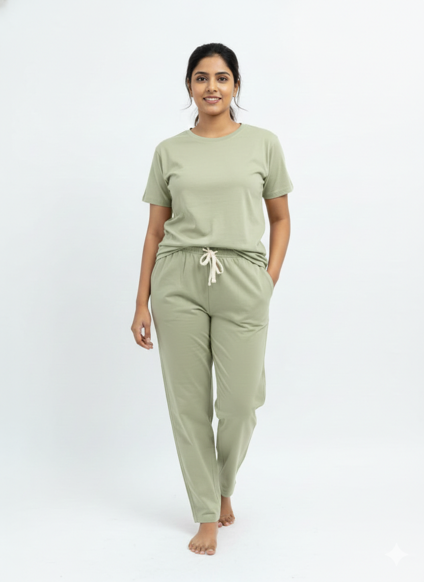 Women's Herbal-Infused Yoga Crew Tee & Without Print T-shirt