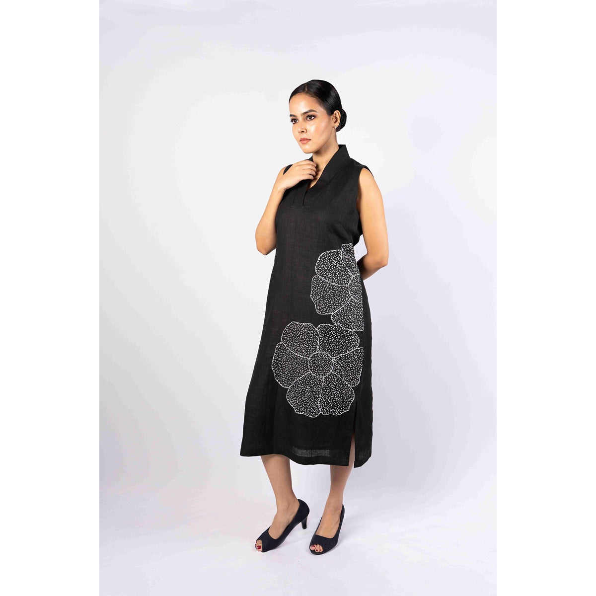 Mitti Dress With Kantha Work For Women