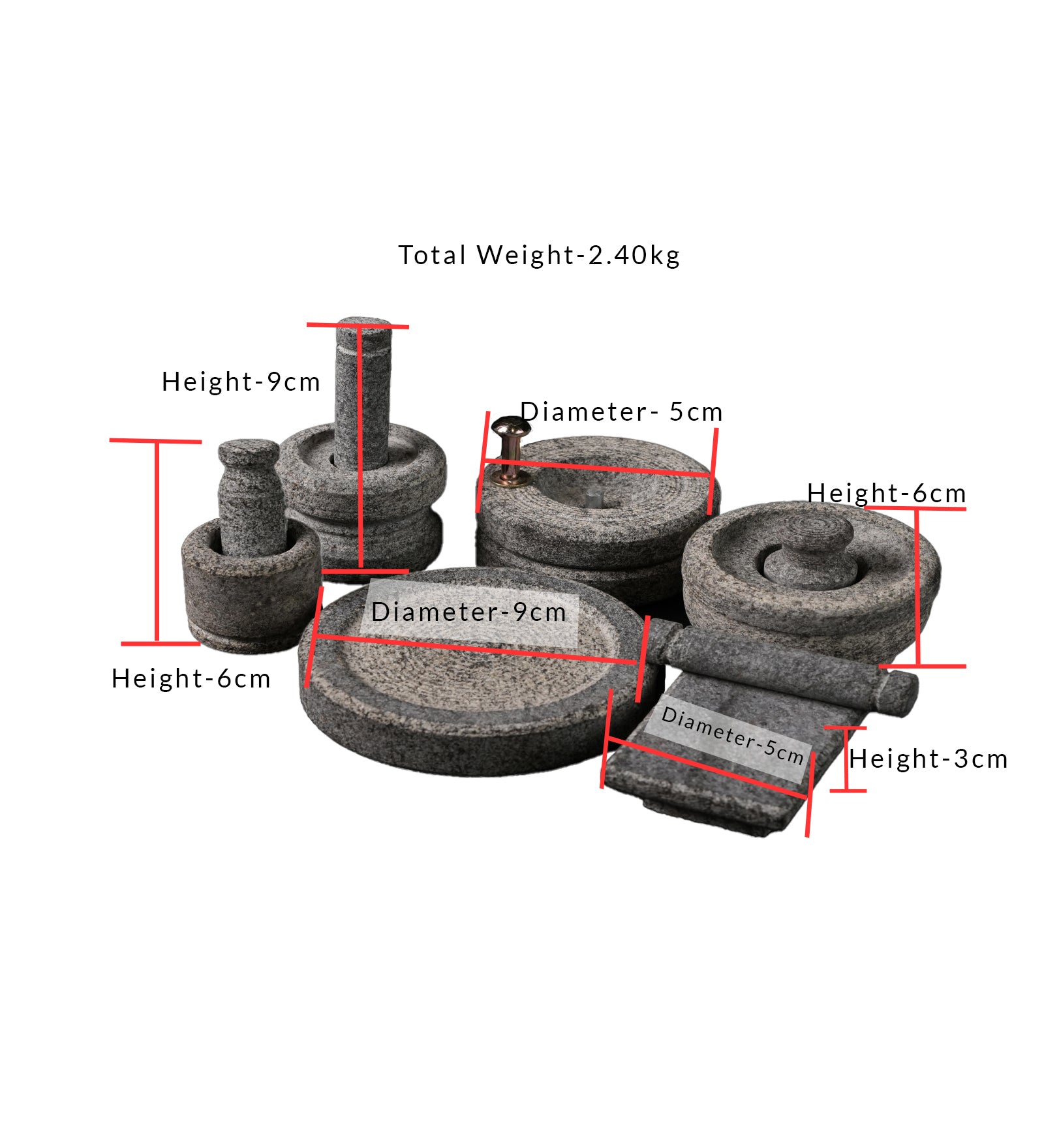 Traditional Handmade Vastu Pooja Set with Free Manjal Stone