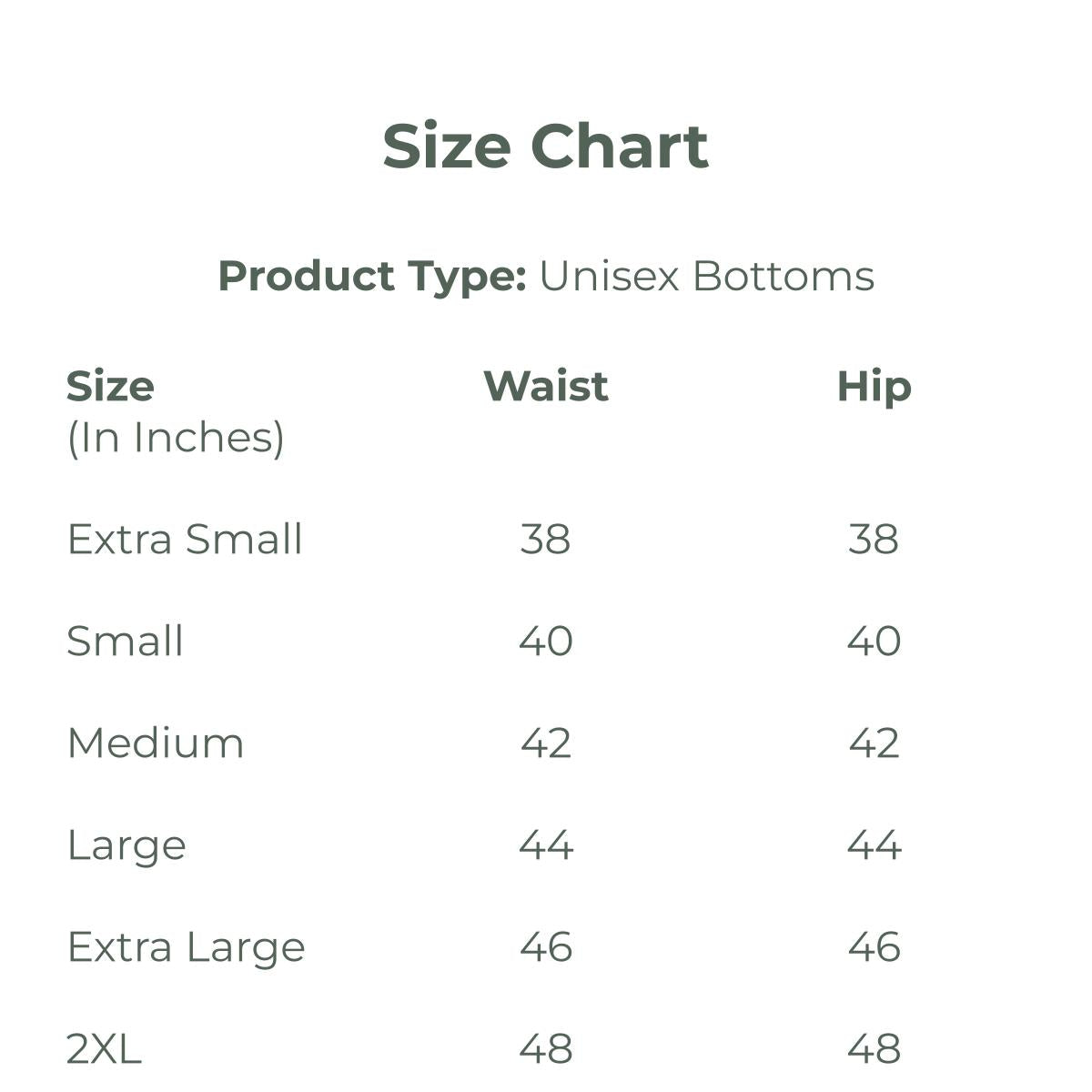 bl:sizechart | Size Chart