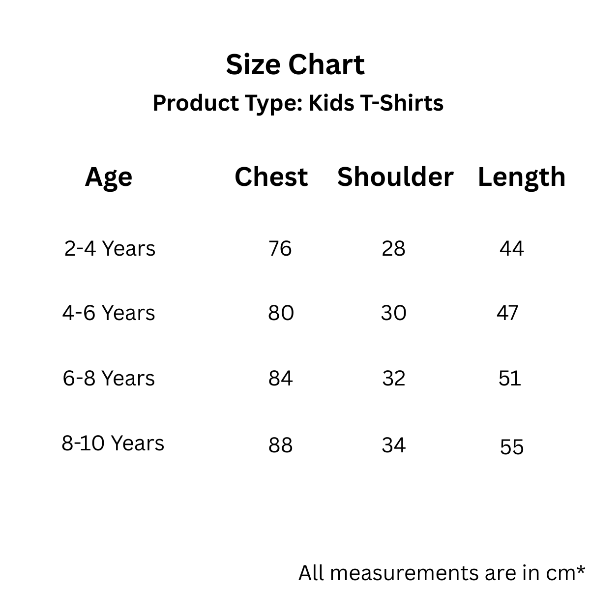 bl:sizechart | Size Chart