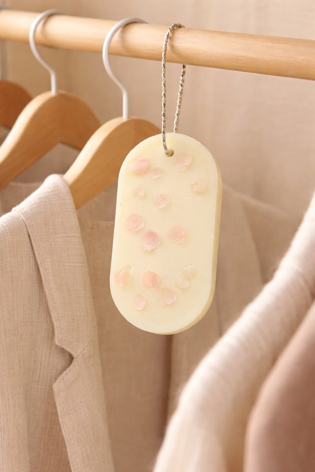 2 Beeswax Wax Wardrobe Fragrance Bars - Fasli Rose & Jasmine Blooms – Wax Sachets & Fragrance on Brown Living™. SKU: SN2589SN2590. Img 3.