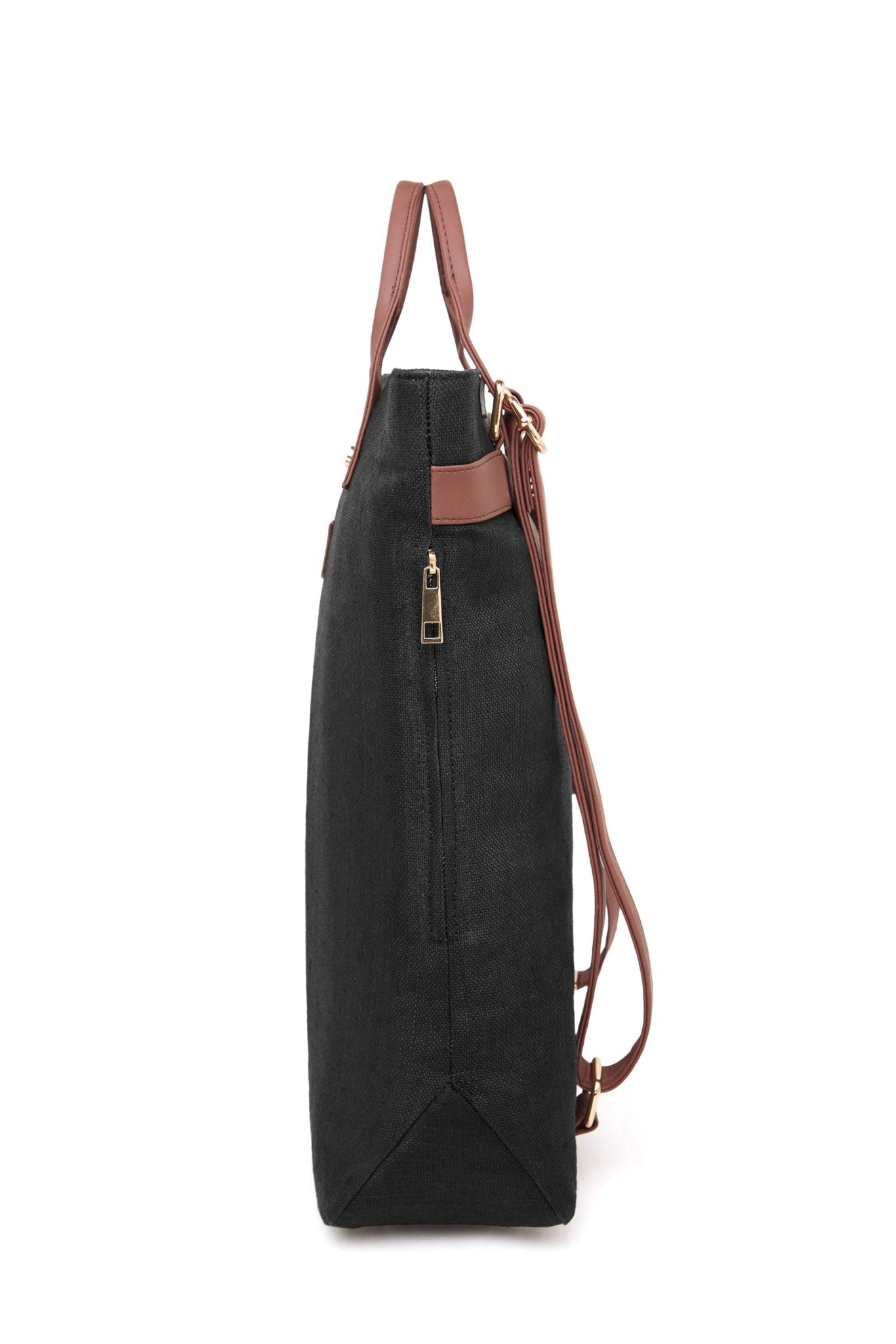 2 in 1 Convertible Hemp Backpack for Travel & Daily Use – Bags on Brown Living™. SKU: GBP01-BLACK. Img 5.