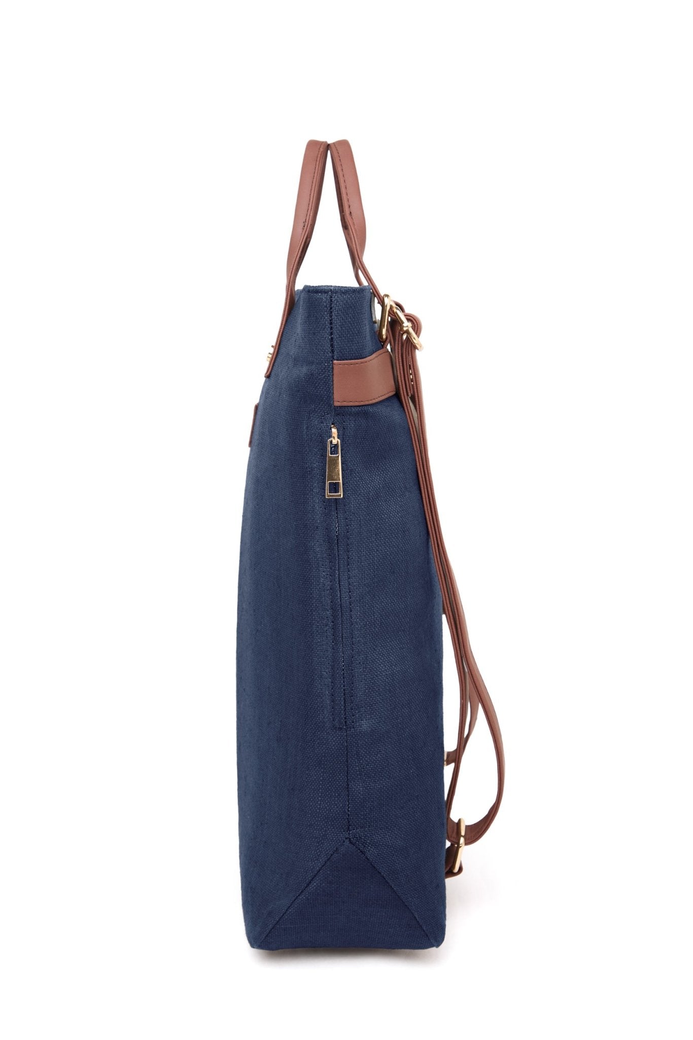 2 in 1 Convertible Hemp Backpack for Travel & Daily Use – Bags on Brown Living™. SKU: GBP01-NAVYBLUE. Img 11.