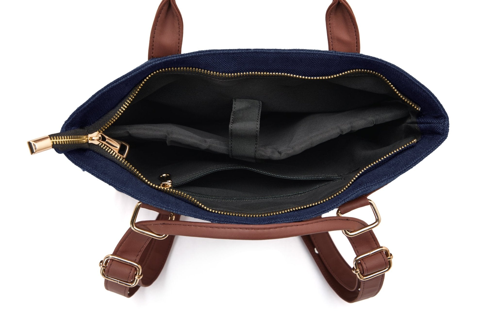 2 in 1 Convertible Hemp Backpack for Travel & Daily Use – Bags on Brown Living™. SKU: GBP01-NAVYBLUE. Img 12.