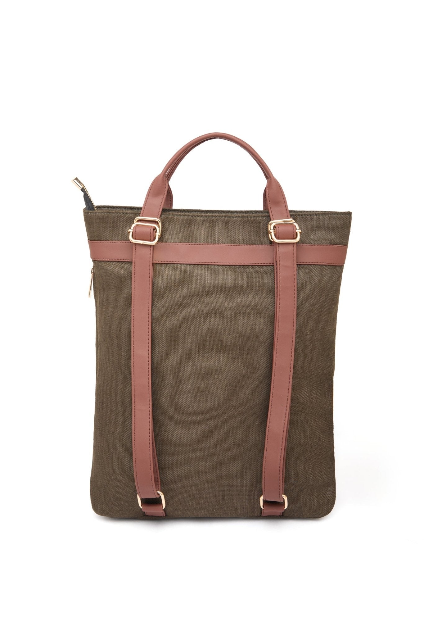 2 in 1 Convertible Hemp Backpack for Travel & Daily Use – Bags on Brown Living™. SKU: GBP01-OLIVE. Img 15.