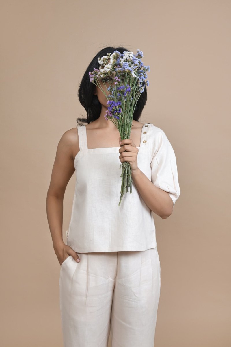 3 in 1 Hemp Top With Detachable Sleeves for Versatile Styling – Womens Shirt by Pravaah India available on Brown Living™. Xs Truffle Black. SKU: PRA24CL7BXS. Img 15.