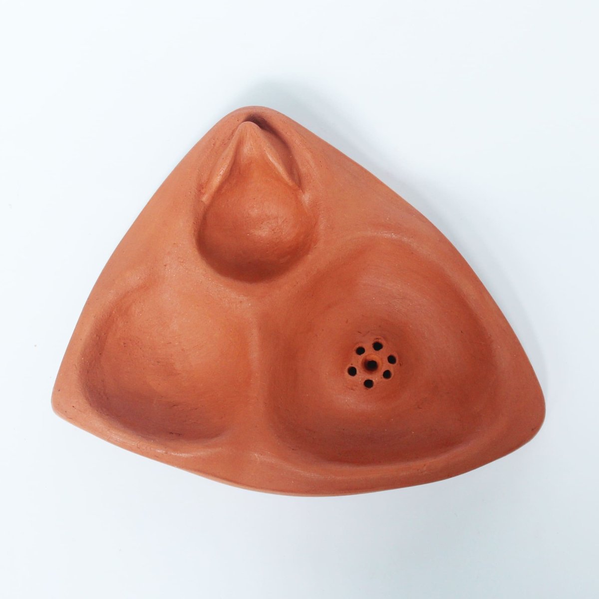 3 In 1 Puja Essential | Terracotta Plain Fire Angle + Complimentary Candles, Cotton Wicks & Agarbatti – Pooja Needs on Brown Living™. SKU: PK - FA - P. Img 2.