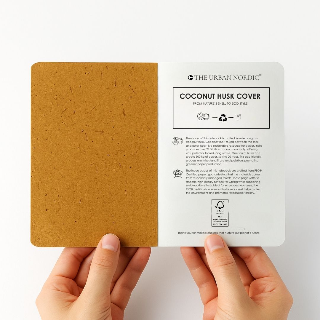 3 Pack - Coconut Husk Cover A6 Pocket Mini Journal Book – Notebooks & Notepads by The Urban Nordic available on Brown Living™. . SKU: BRCTSBFSCRD - A6 - 3. Img 3.