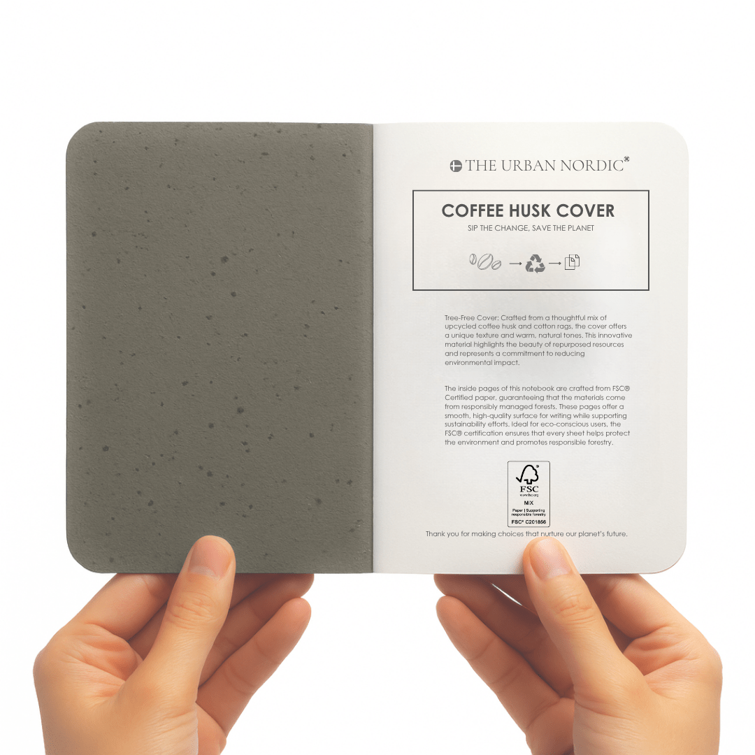 3 Pack - Coffee Husk Cover Pocket Diary A6 with 64 FSC Ruled Pages – Notebooks & Notepads by The Urban Nordic available on Brown Living™. . SKU: DGCFSBFSCRD - A6 - 3. Img 2.