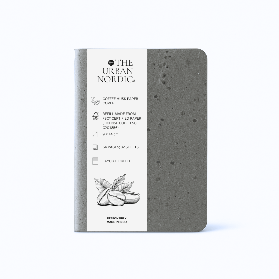 3 Pack - Coffee Husk Cover Pocket Diary A6 with 64 FSC Ruled Pages – Notebooks & Notepads by The Urban Nordic available on Brown Living™. . SKU: DGCFSBFSCRD - A6 - 3. Img 1.