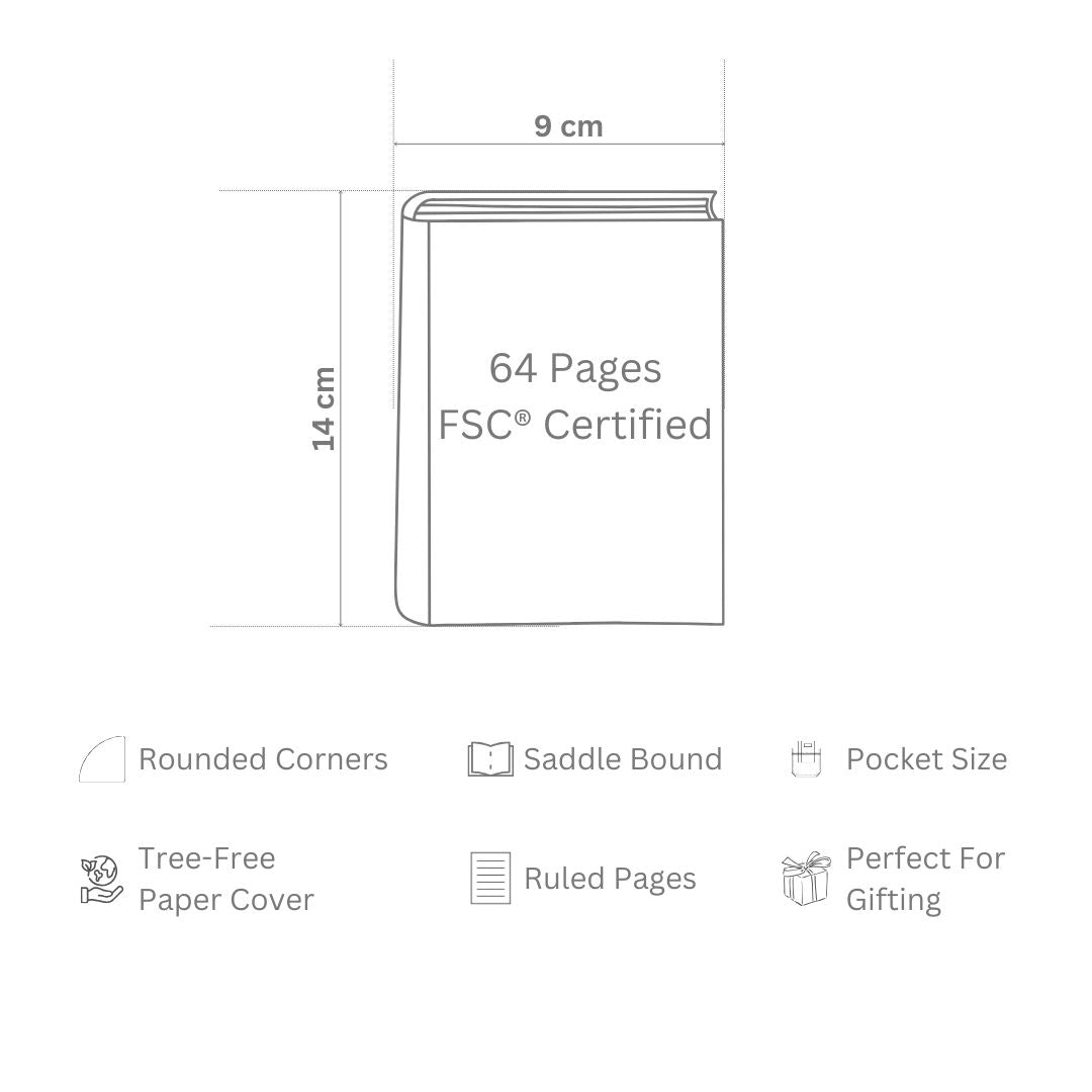 3 Pack - Coffee Husk Cover Pocket Notepad with 64 FSC Ruled Pages – Notebooks & Notepads by The Urban Nordic available on Brown Living™. . SKU: NBCFSBFSCRD - A6 - 3. Img 6.