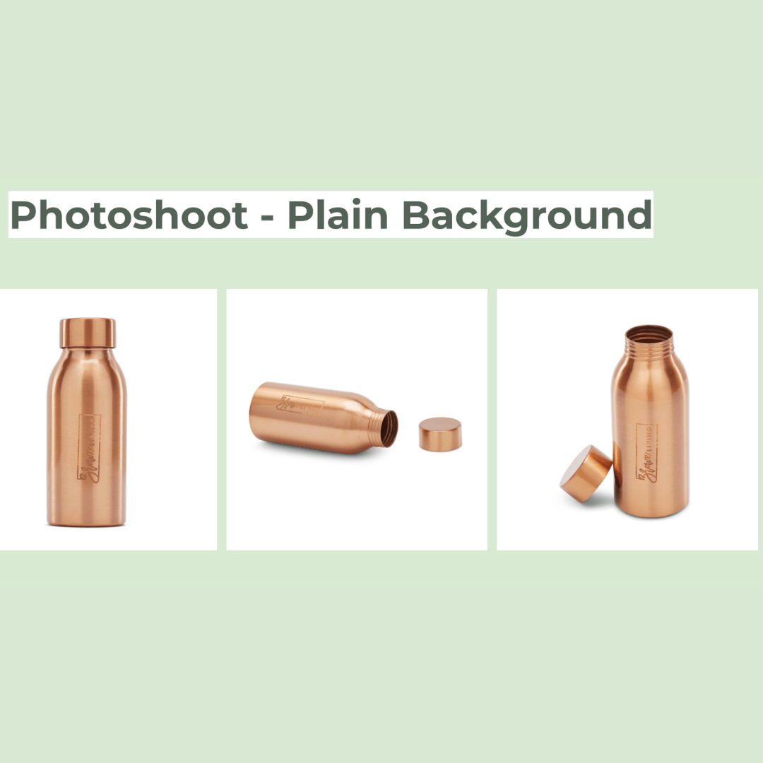 3 Plain White Background Images + 2 Creative Flatlay + 1 Infographic – Photography & Photo Shoot Services on Brown Living™. SKU: PWBI_CF_I. Img 1.