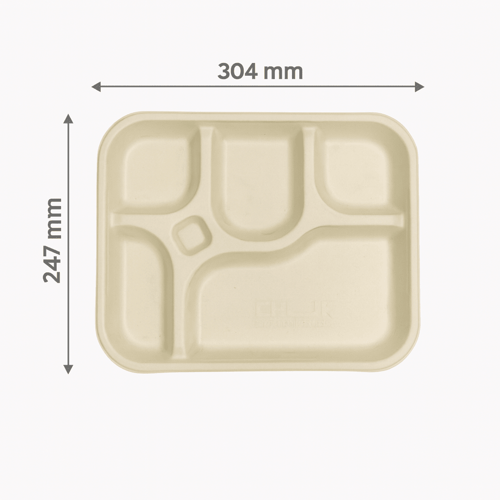 5 Compartment Meal Trays – Trays & Platters on Brown Living™. SKU: CLEC-71. Img 10.