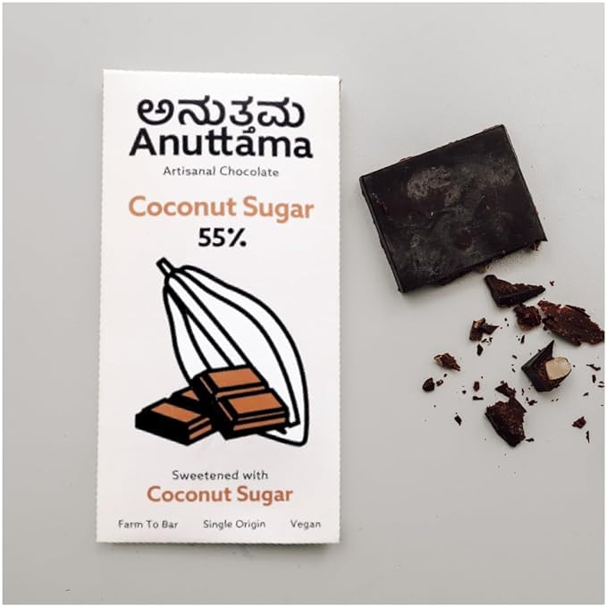 55% Cocoa Chocolate – Sweetened with Coconut Sugar – Chocolates on Brown Living™. SKU: 8931500289348. Img 4.