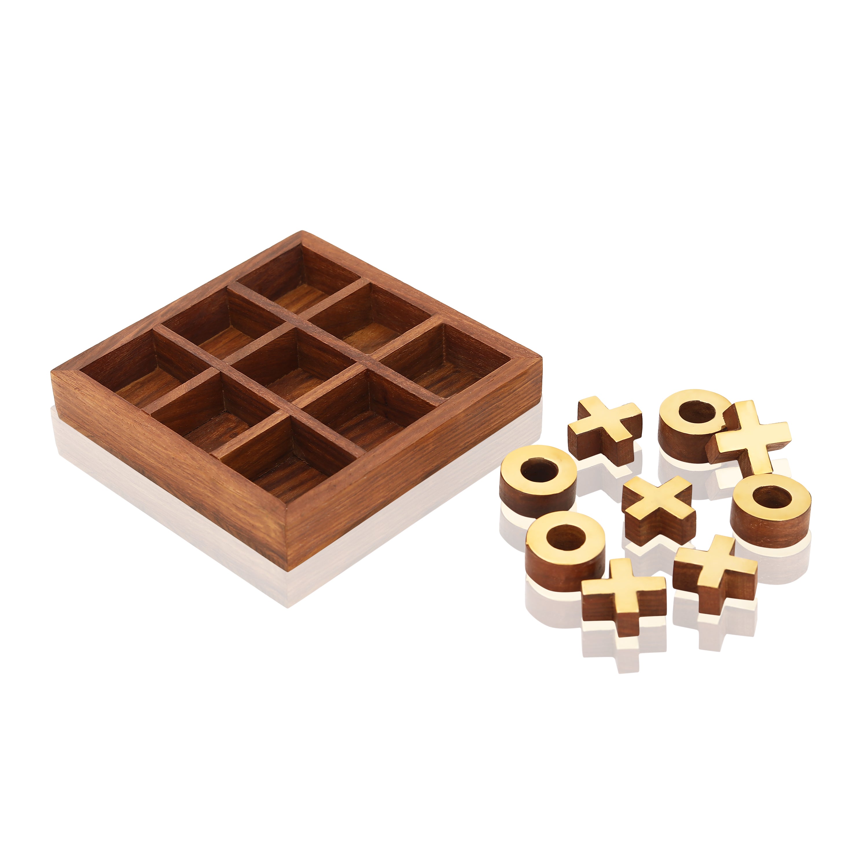 Wooden Tic-Tac-Toe Board Game for Kids & Family- Game