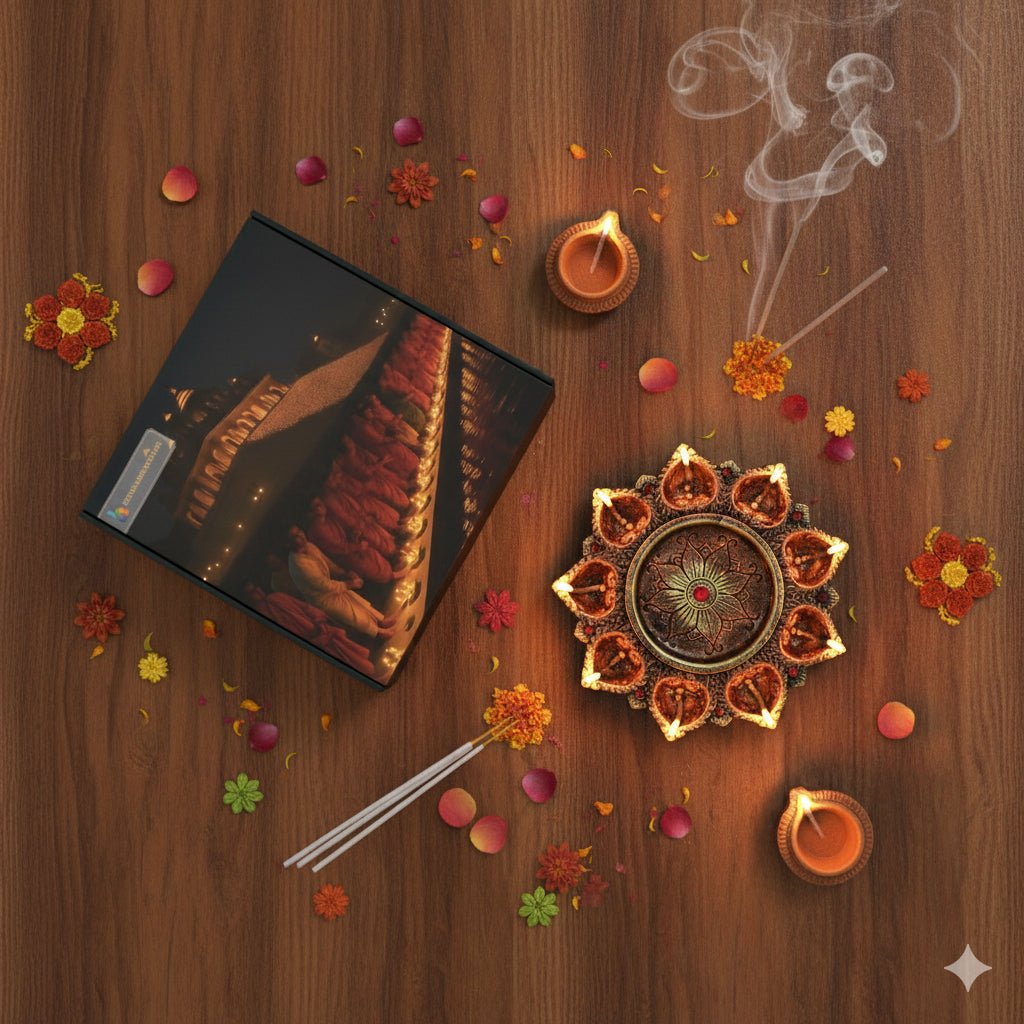 9 - Diya Platter Cum Urli – Elegant Diwali Decoration – Home Decor on Brown Living™. SKU: D5. Img 5.