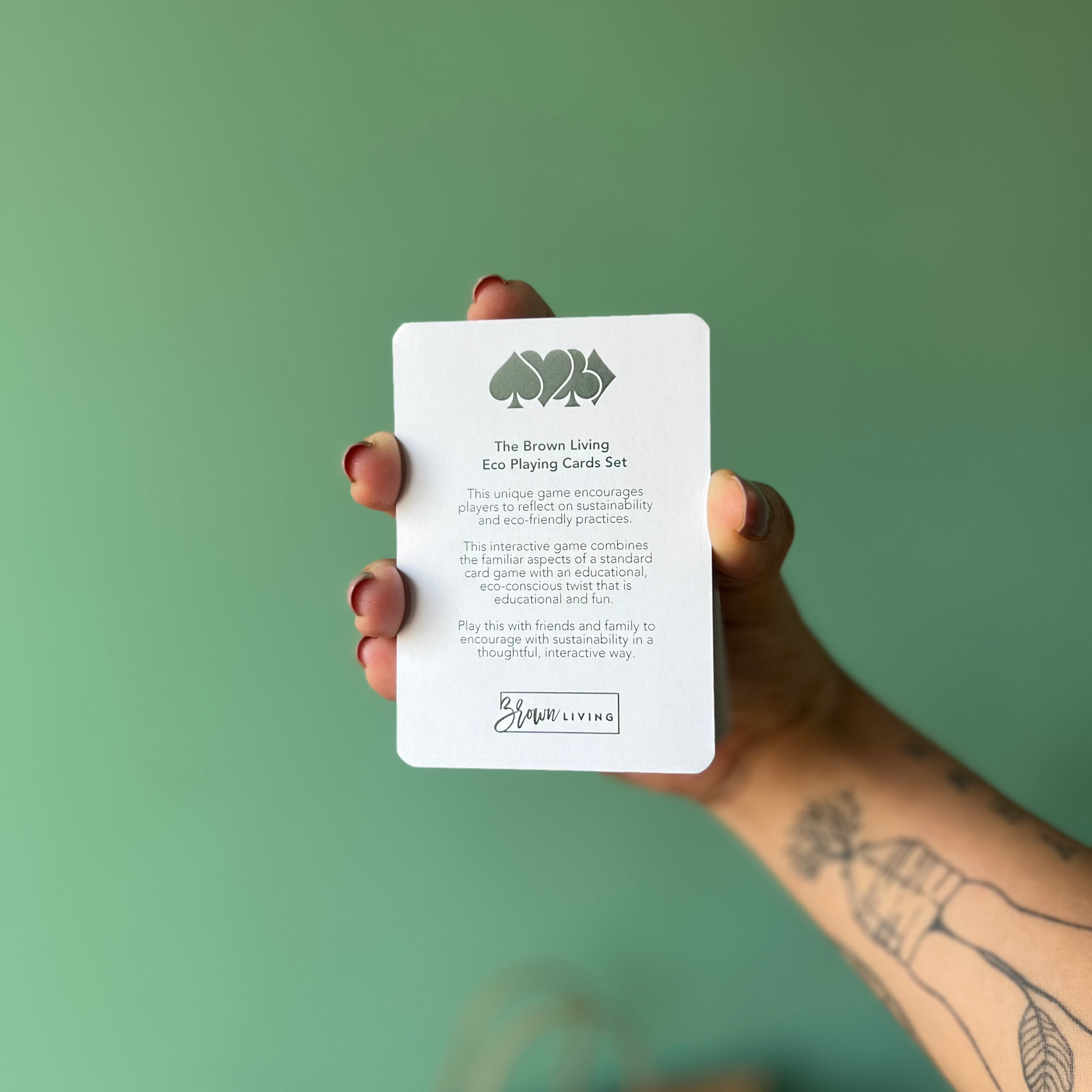 Premium Handmade Eco Playing Cards Set – Card Games on Brown Living™. SKU: BL_PC_PO1. Img 1.