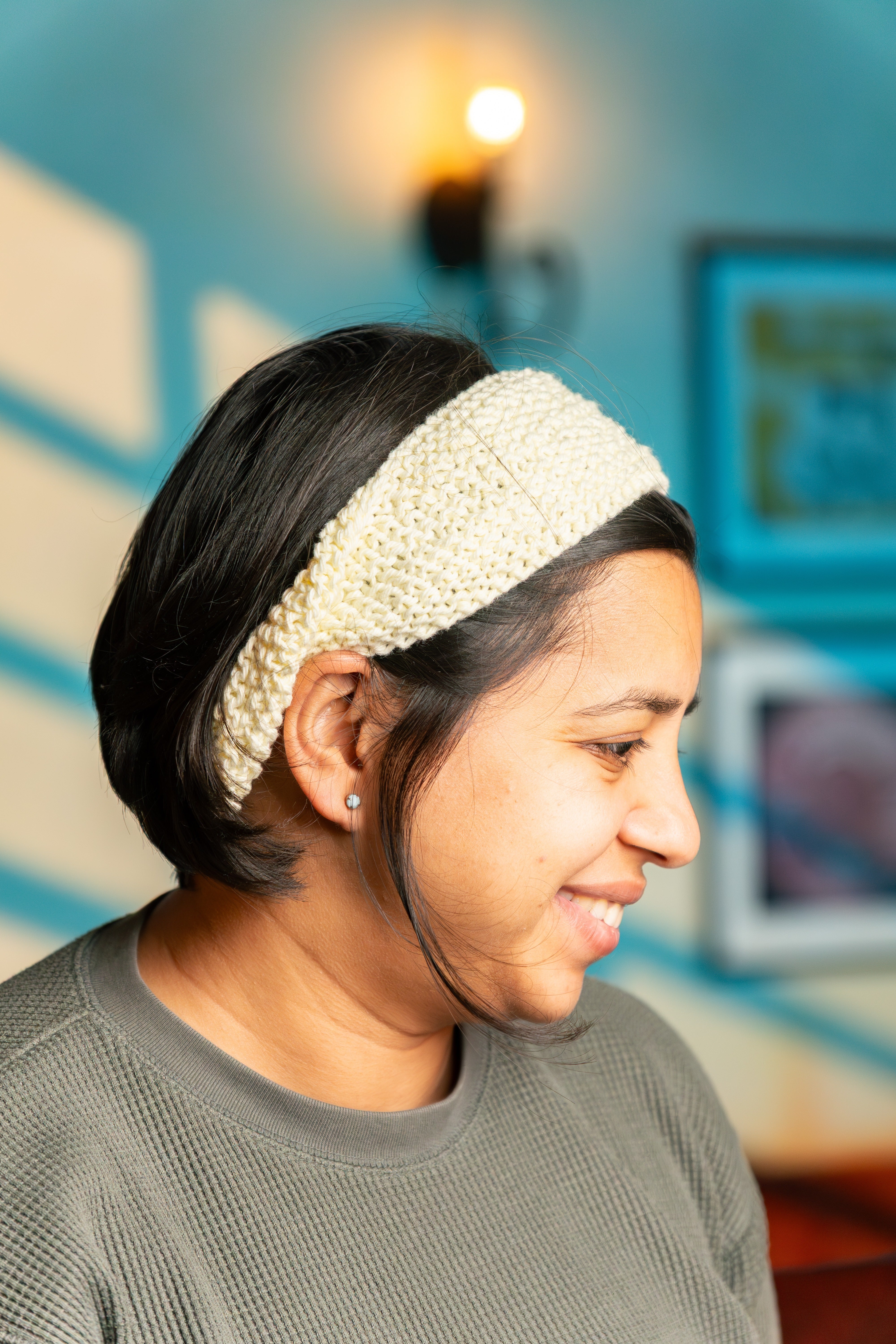 Handmade Cotton Yarn Hairband – Soft, Stretchy & Eco-Friendly