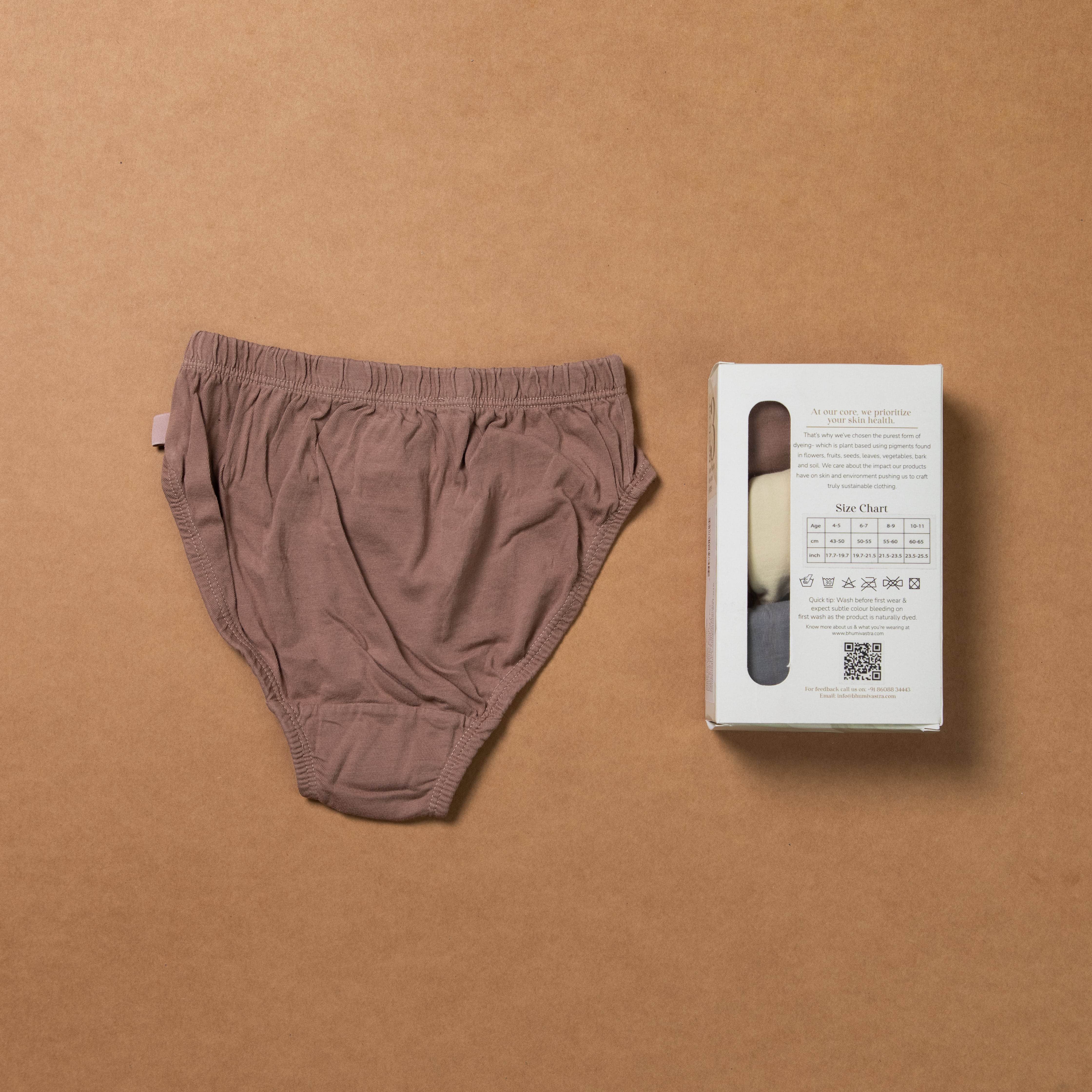 Boys Briefs -Organic -Plant Dyed- Toxin Free- Anti-Microbial-Pack of 3