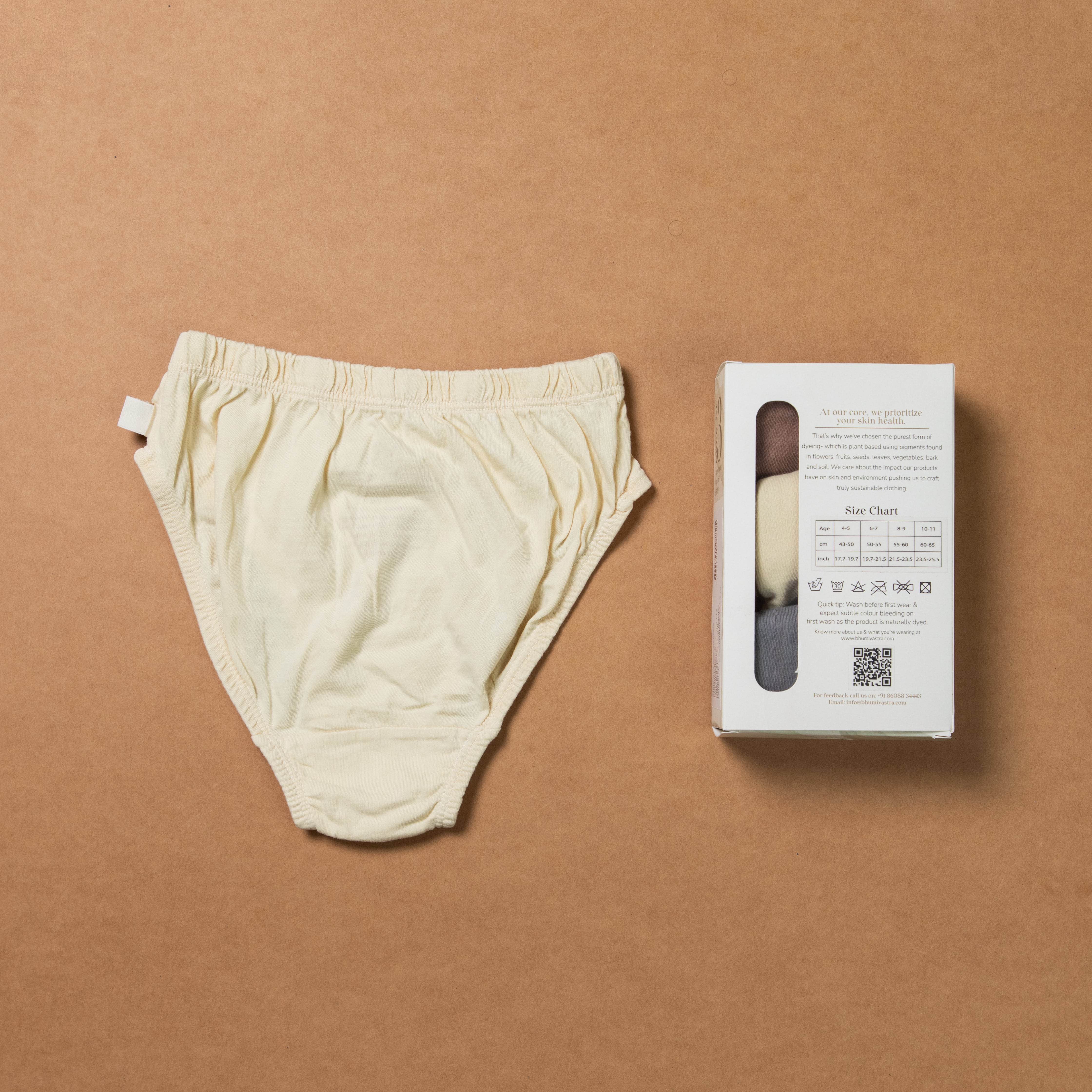 Boys Briefs -Organic -Plant Dyed- Toxin Free- Anti-Microbial-Pack of 3