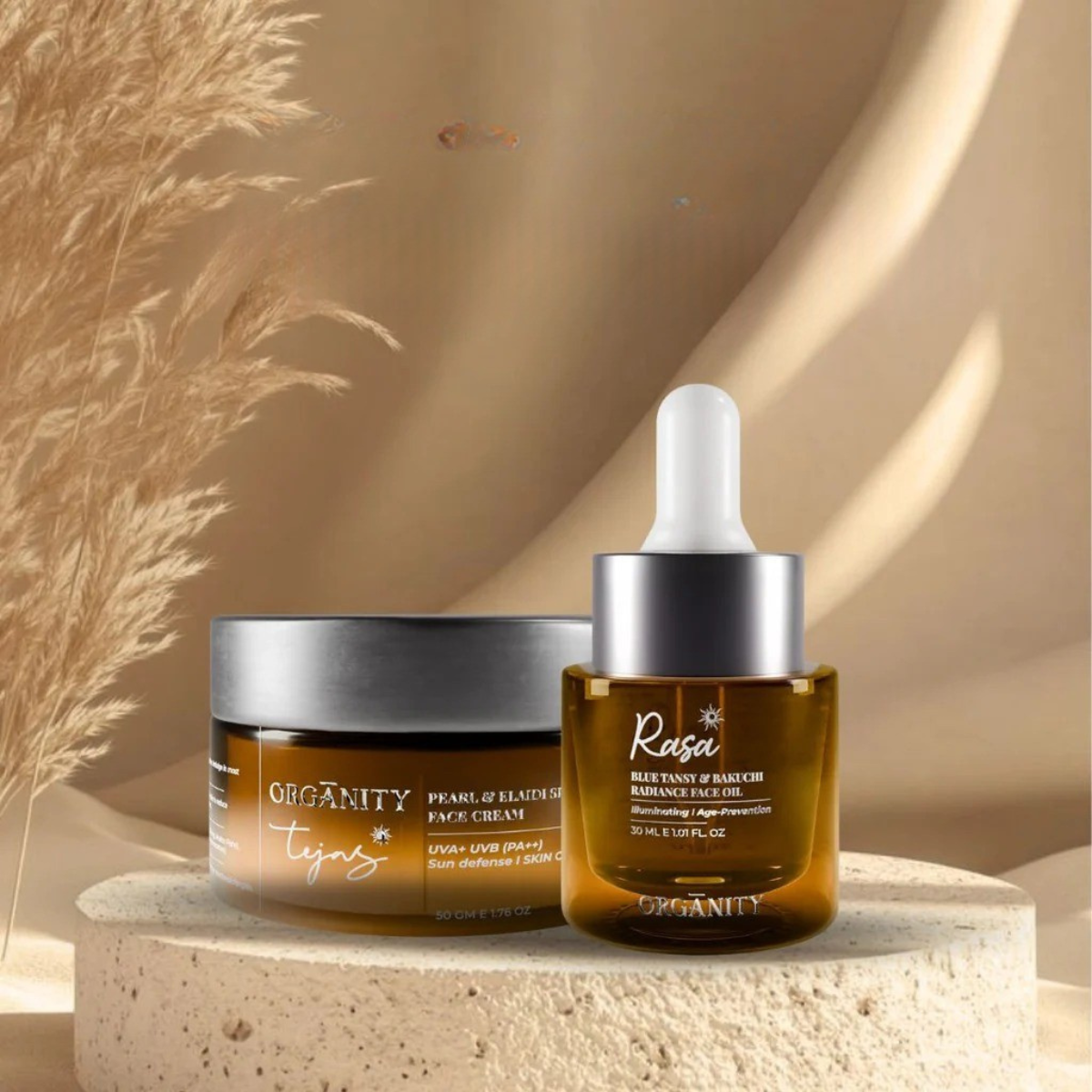 Tejas Face Cream & Rasa Oil – Skin AM Repair & Protect Duo