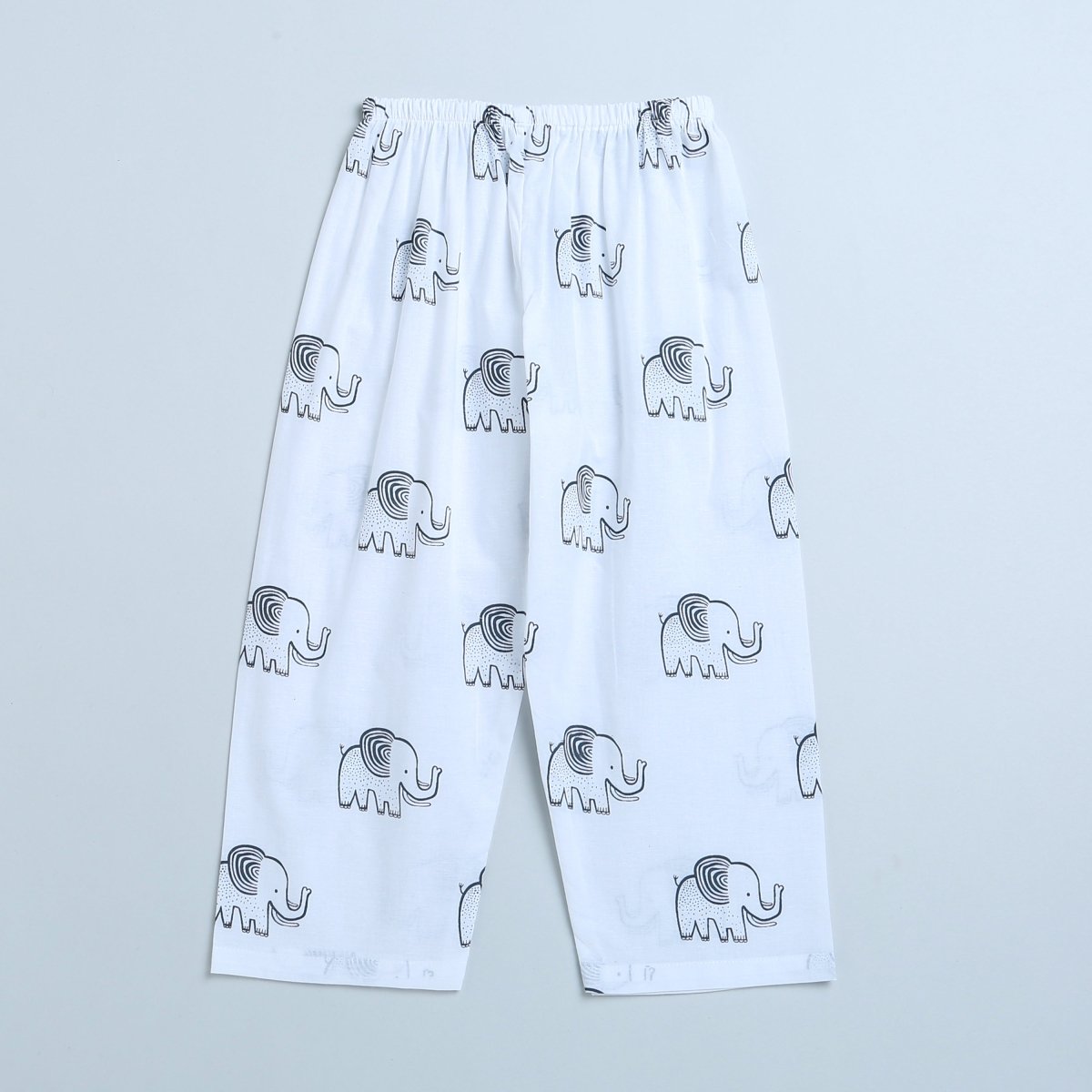 A Stomping Elephant - Unisex Kids Cotton Nightwear – Kids Pyjamas on Brown Living™. SKU: MITHNW - 077 - 1. Img 7.