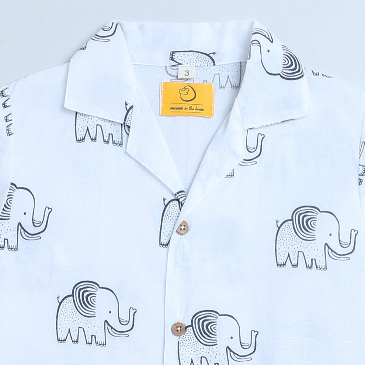 A Stomping Elephant - Unisex Kids Cotton Nightwear – Kids Pyjamas on Brown Living™. SKU: MITHNW - 077 - 1. Img 8.