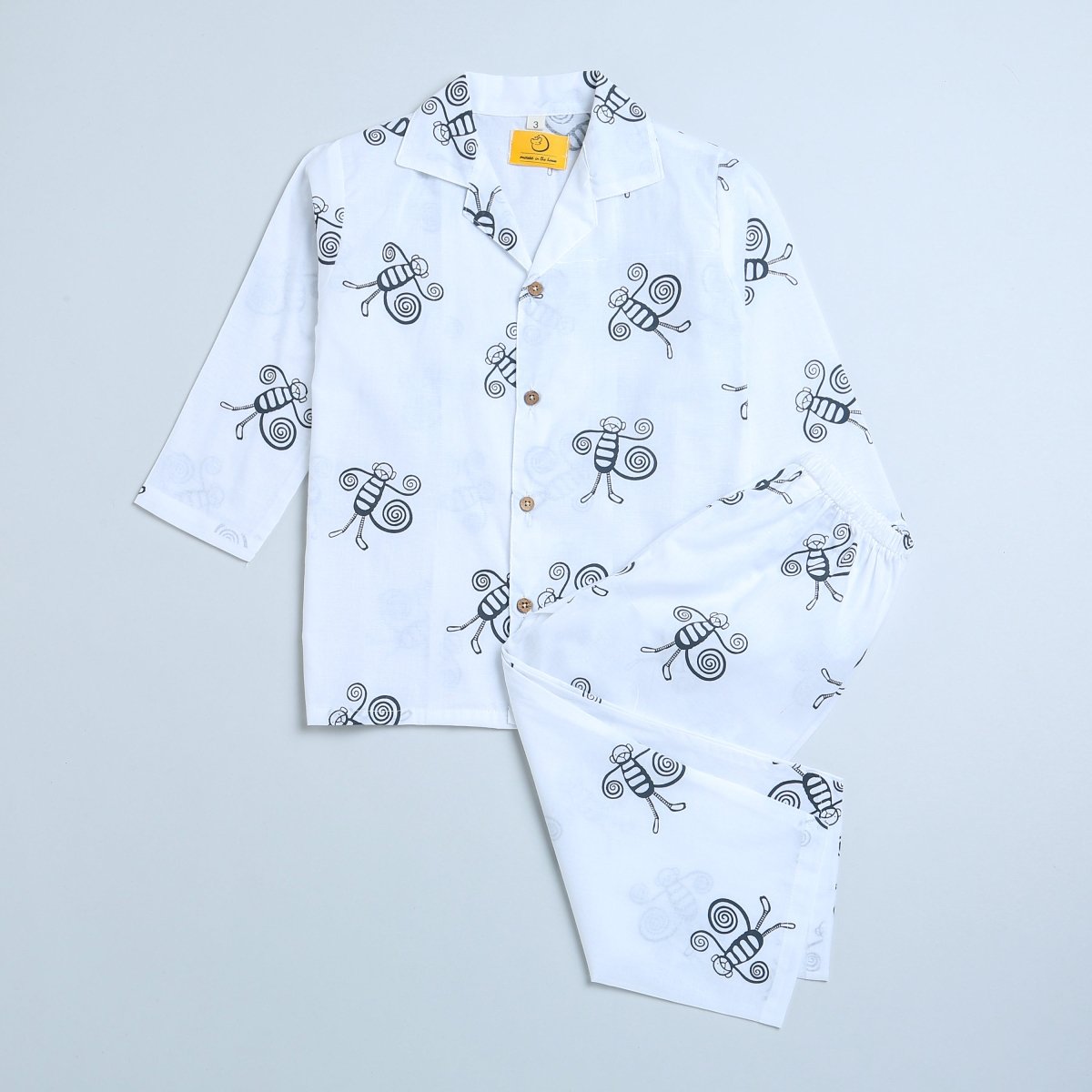 A Swinging Monkey - Unisex Kids Cotton Nightwear | Verified Sustainable by Brown Living™