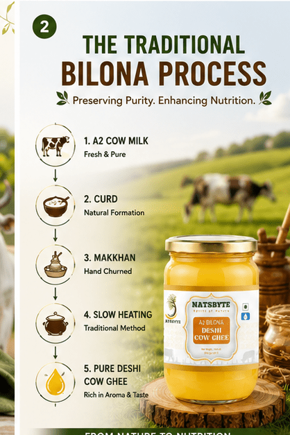 A2 Bilona Deshi Cow Ghee | Organic Grass Fed | Lactose Free – Ghee on Brown Living™. SKU: GHEEPACK4. Img 10.