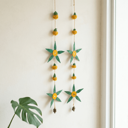 Aam Patta Handcrafted Bamboo Streamer - Set of 2 – Home Decor on Brown Living™. SKU: HG-2378. Img 4.