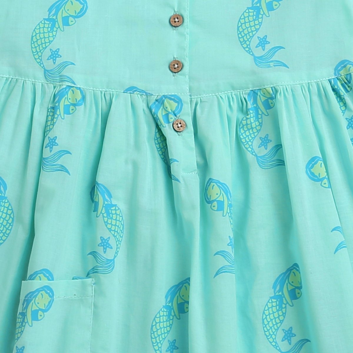 Adella The Mermaid - Girls Comfort Wear – Kids Frocks & Dresses on Brown Living™. SKU: MITHSF - 082 - 1. Img 2.