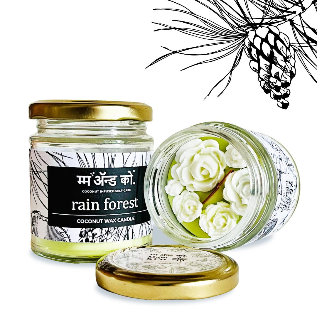 After the Rain - 100% Coconut Wax Botanical Candle – Candles & Fragrances on Brown Living™. SKU: BC12003. Img 1.