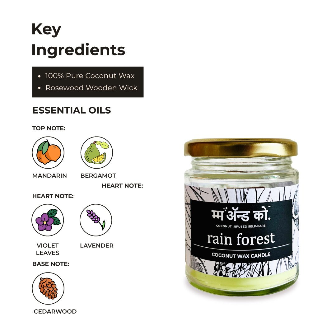 After the Rain - 100% Coconut Wax Botanical Candle – Candles & Fragrances on Brown Living™. SKU: BC12003. Img 3.