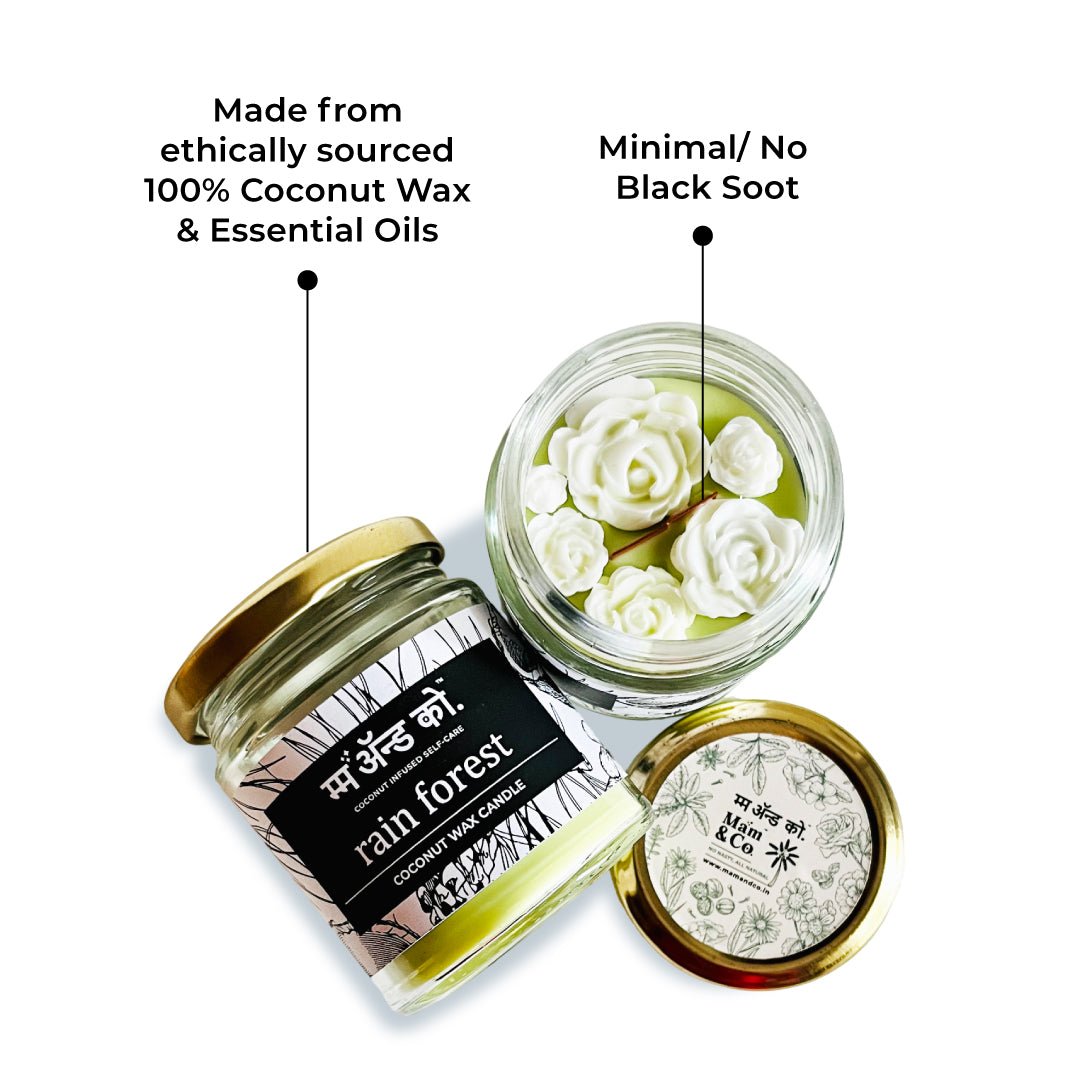 After the Rain - 100% Coconut Wax Botanical Candle – Candles & Fragrances on Brown Living™. SKU: BC12003. Img 4.