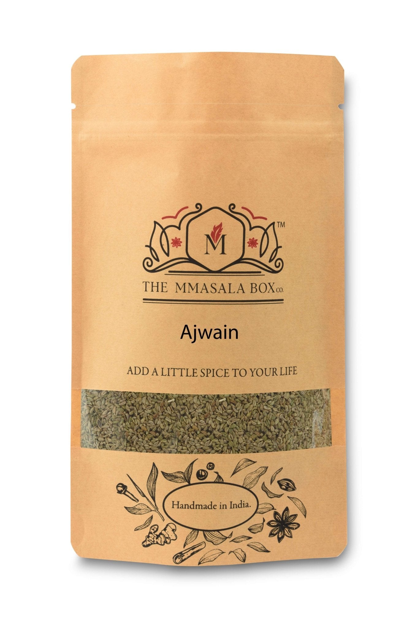 Ajwain Seeds 100g – Fresh, Aromatic Carom Seeds for Daily Cooking – Seasonings & Spices on Brown Living™. SKU: 00A. Img 1.