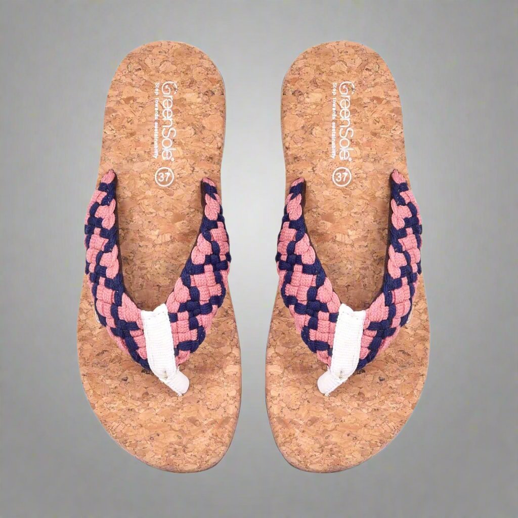 Alfa Blush Women's Slippers – Womens Flip Flops on Brown Living™. SKU: GreenSole_GFPL0000000301. Img 1.
