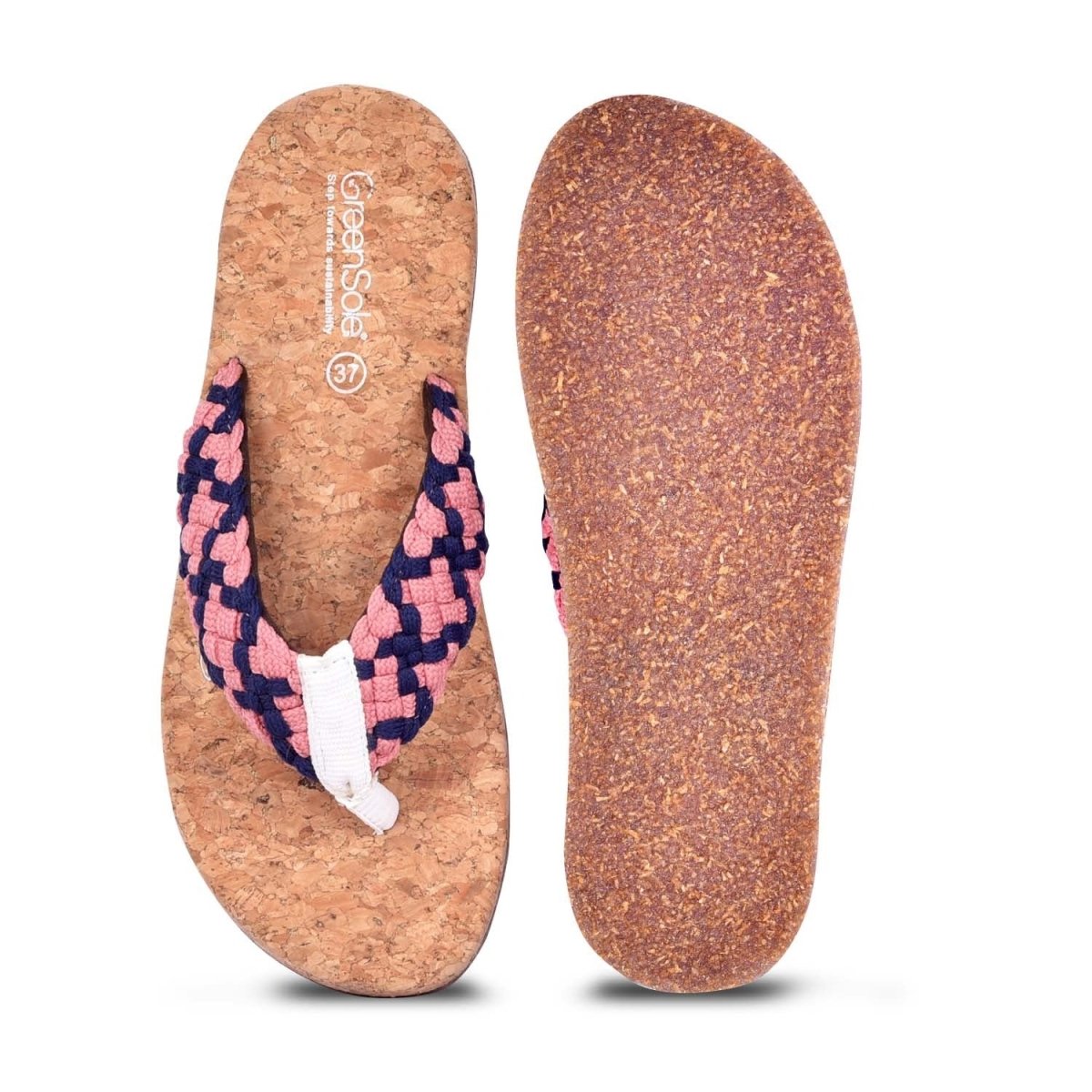 Alfa Blush Women's Slippers – Womens Flip Flops on Brown Living™. SKU: GreenSole_GFPL0000000302. Img 2.